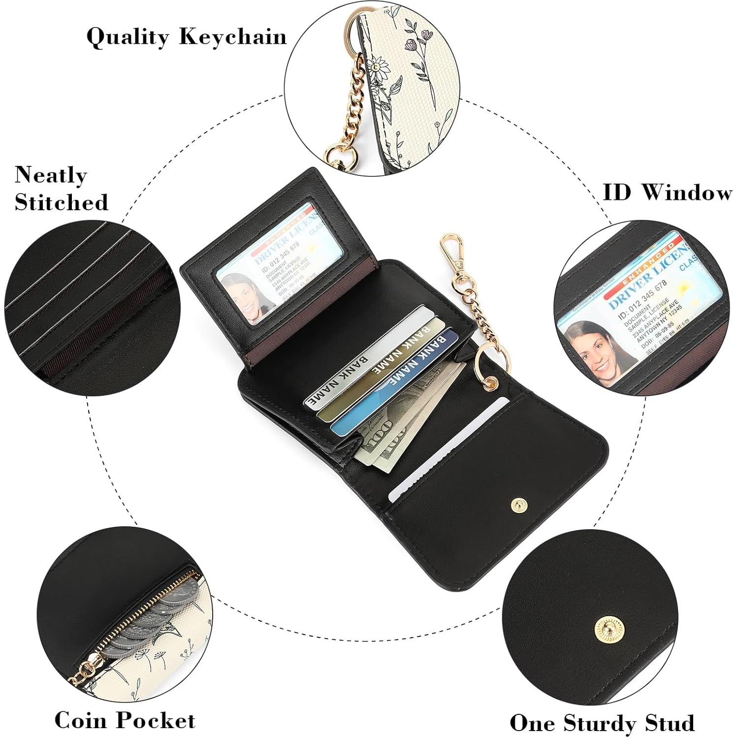 Cartera GAEKEAO Pequeña para Mujeres con Bloqueo RFID - Floral