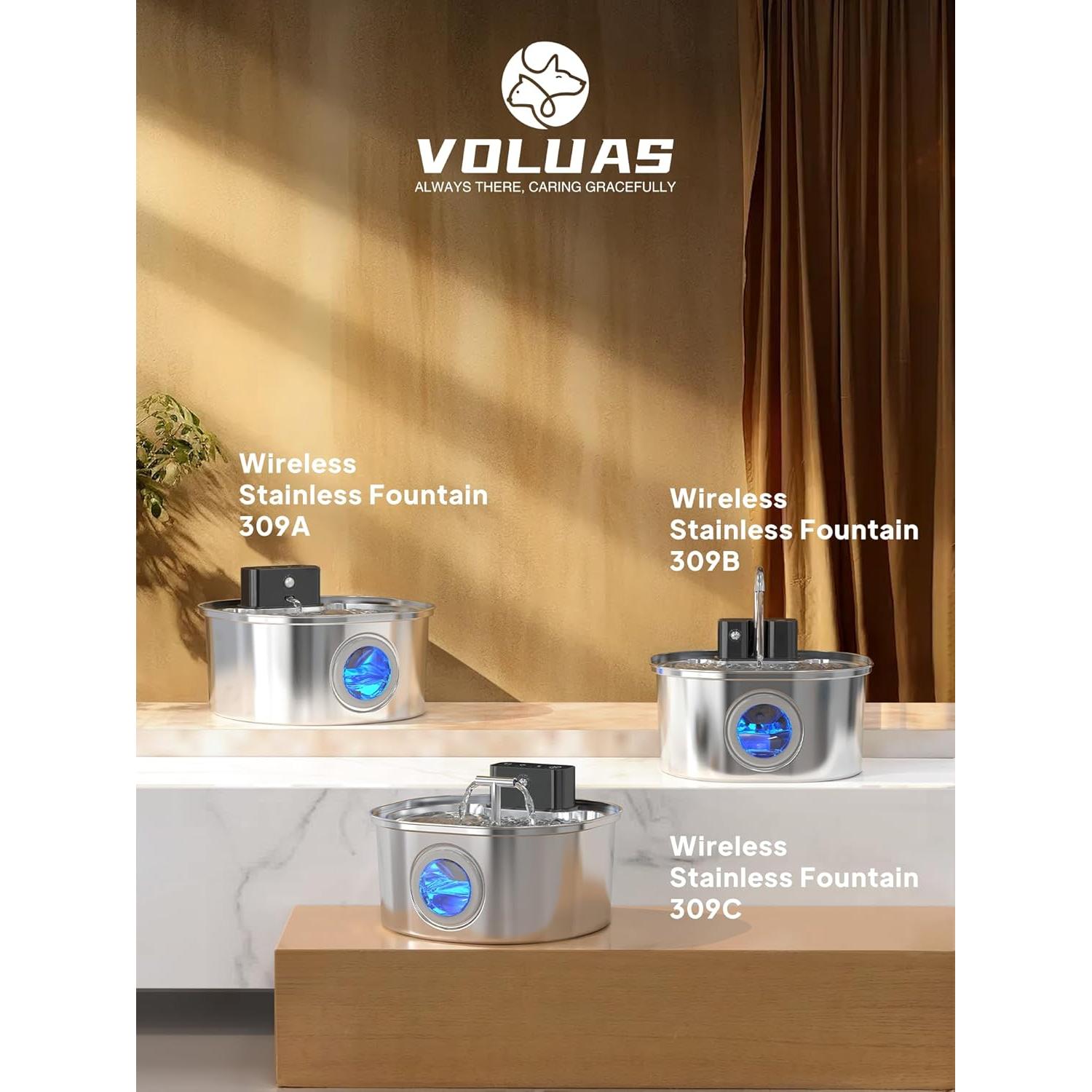 Filtros de Reemplazo VOLUAS para Fuente de Agua Gatos 3 Pzs