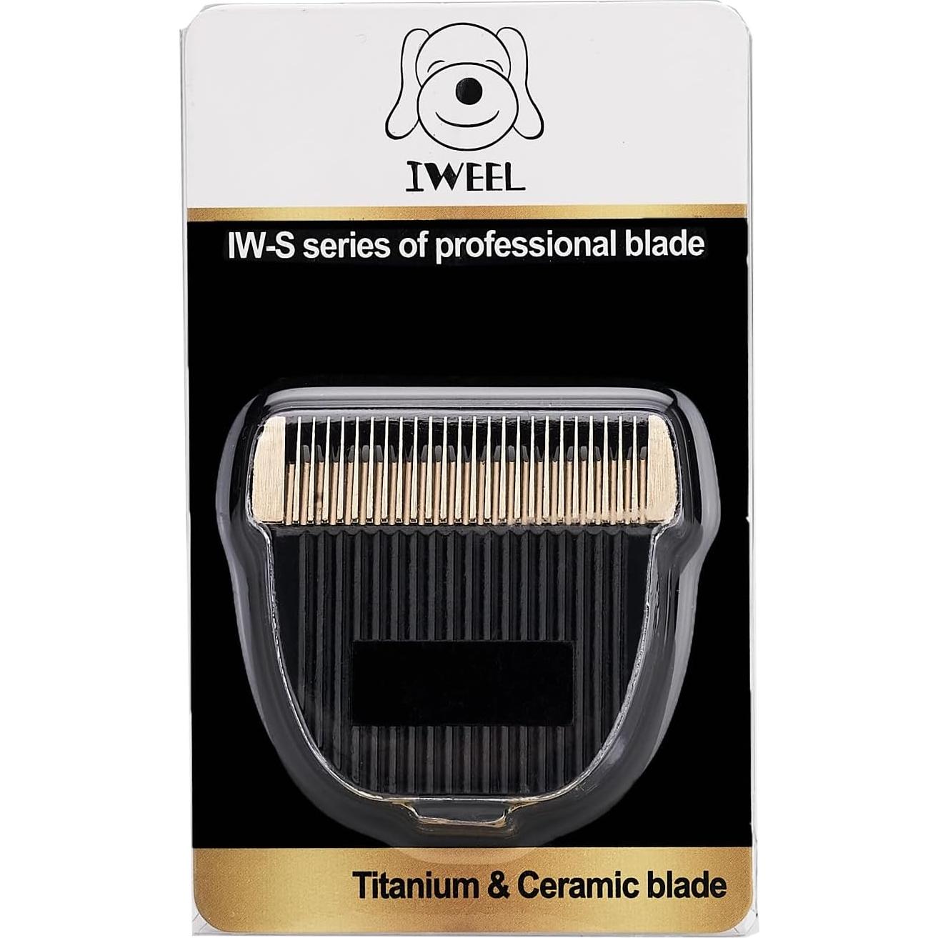 Cuchilla de Repuesto IWEEL IW2689A Titanio y Cerámica para Cortadoras de Mascotas