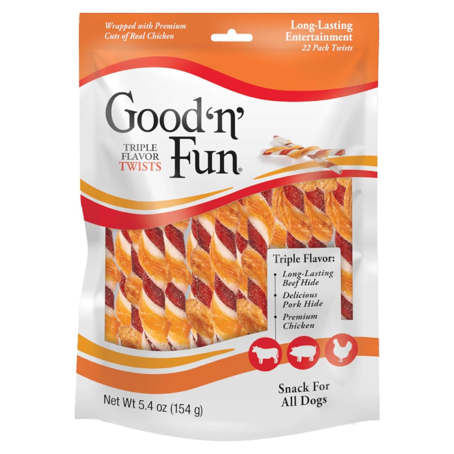 Good 'N' Fun Chews para Perros - 3 Sabores, 153g