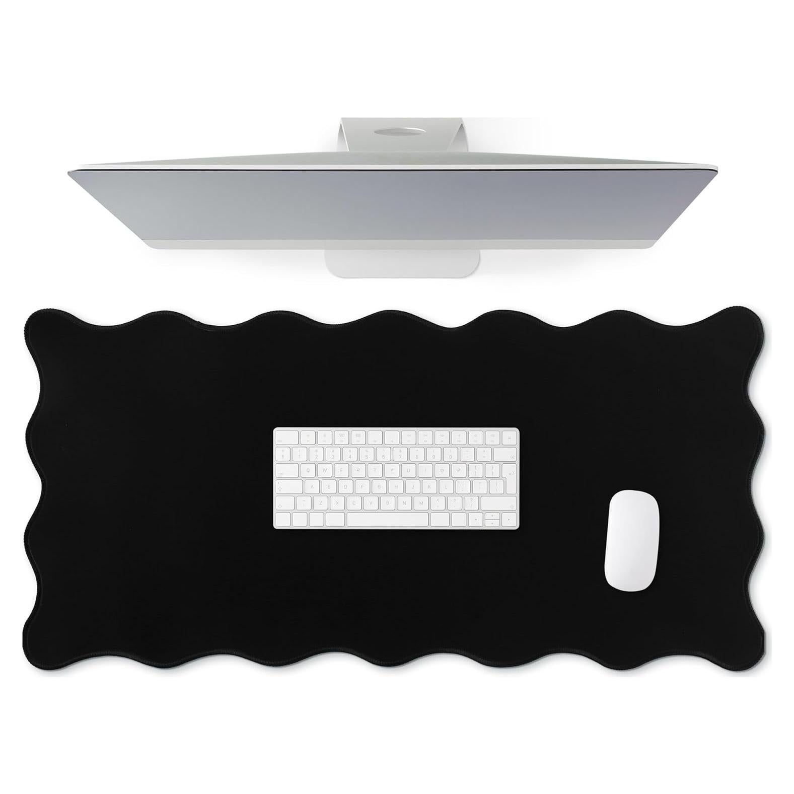 Alfombrilla de Escritorio Grande Hahafelt Negra 80x40cm Antideslizante