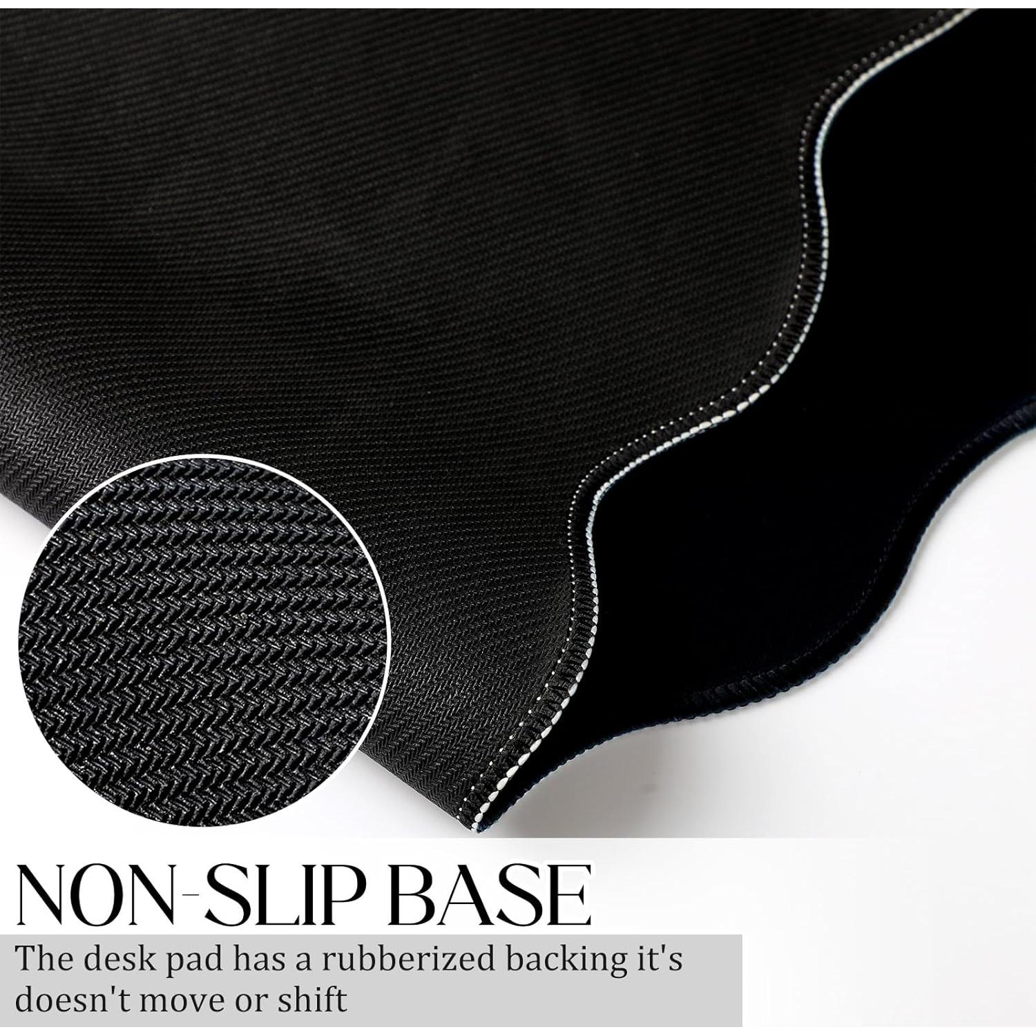 Alfombrilla de Escritorio Grande Hahafelt Negra 80x40cm Antideslizante