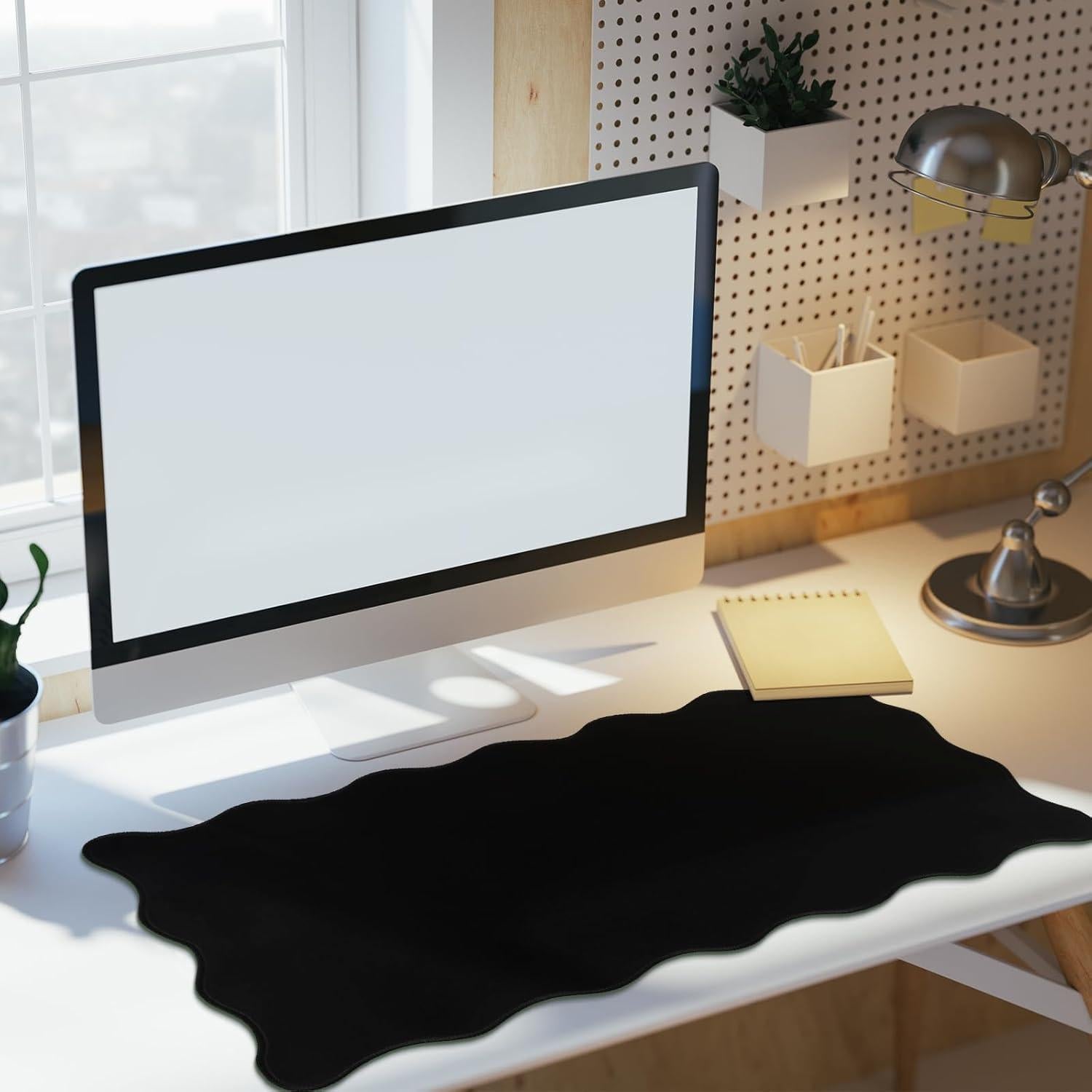 Alfombrilla de Escritorio Grande Hahafelt Negra 80x40cm Antideslizante