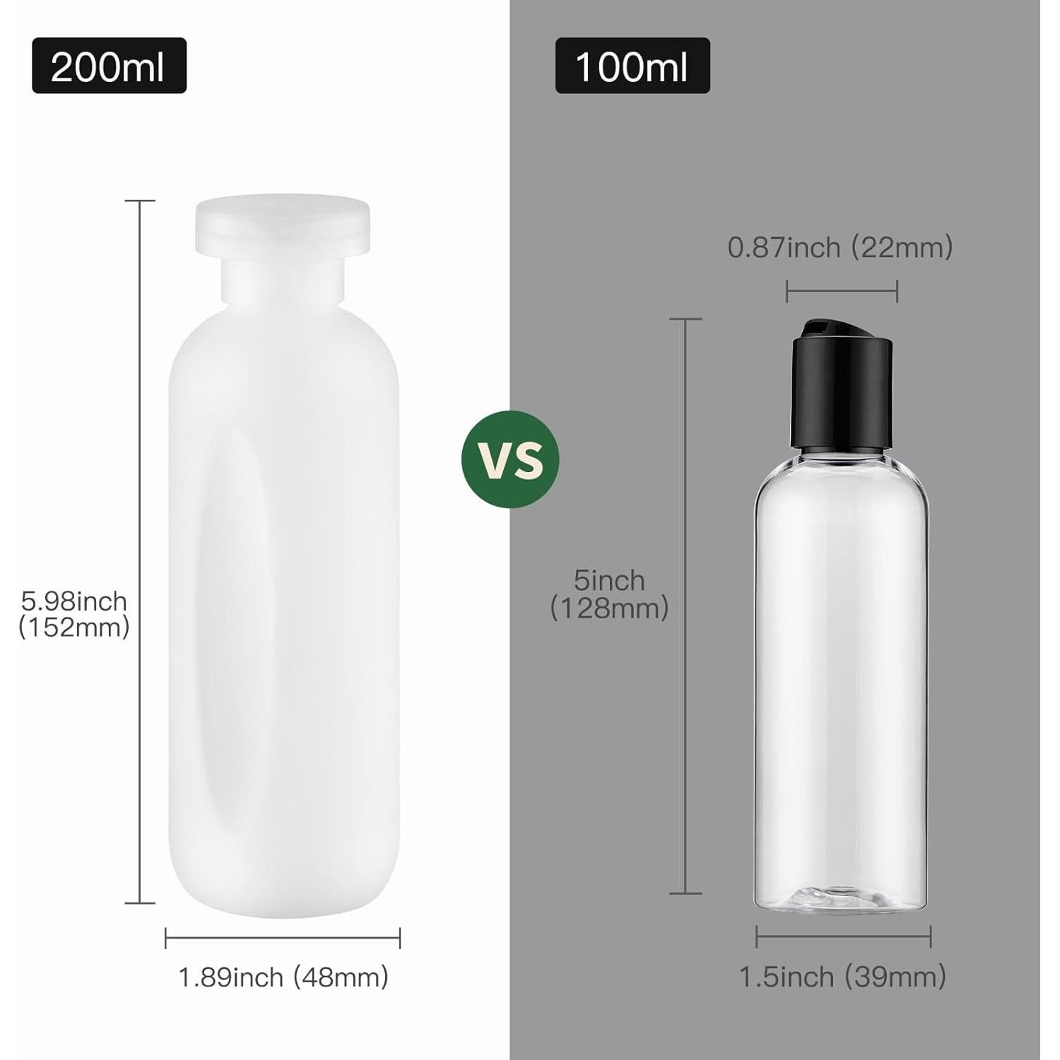 Botellas de viaje exprimibles Owlyee 200ml 4PCS a prueba de fugas