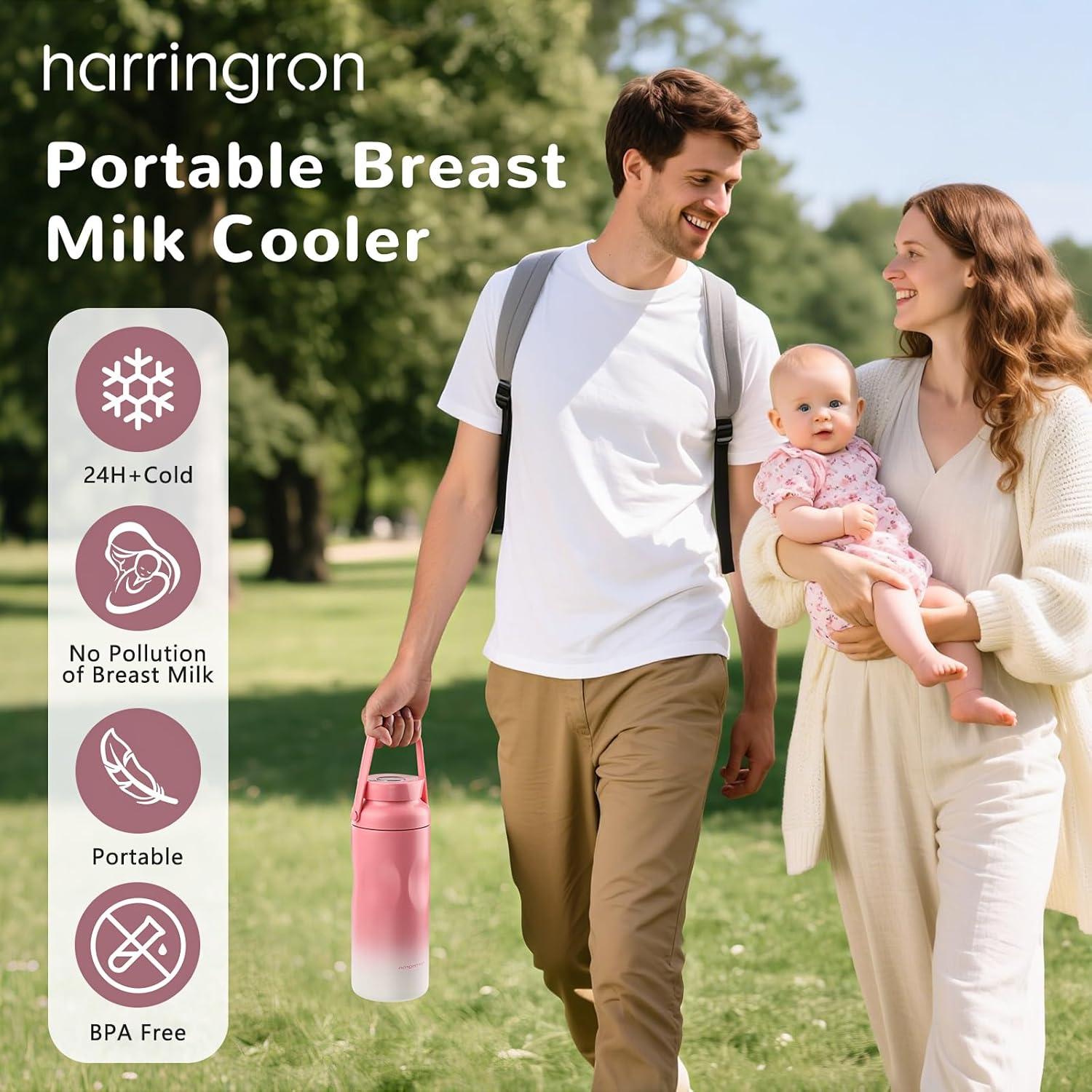 Enfriador de Leche Materna Portátil Harringron 22oz 24H Rosa