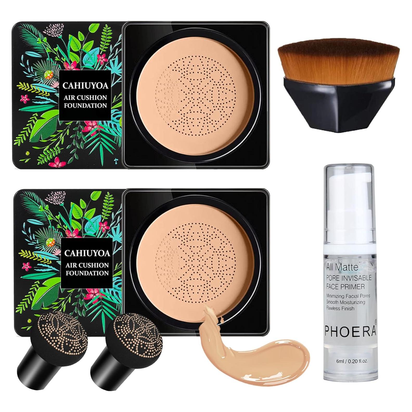 Base de Maquillaje CC Air Cushion CAHIUYOA 2PCS Natural