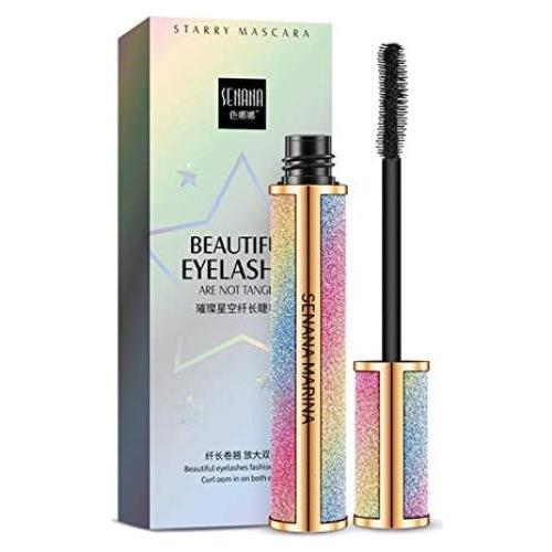 Máscara de Pestañas 4D SENANA MARINA - Impermeable, Volumen y Longitud, Paquete de 3