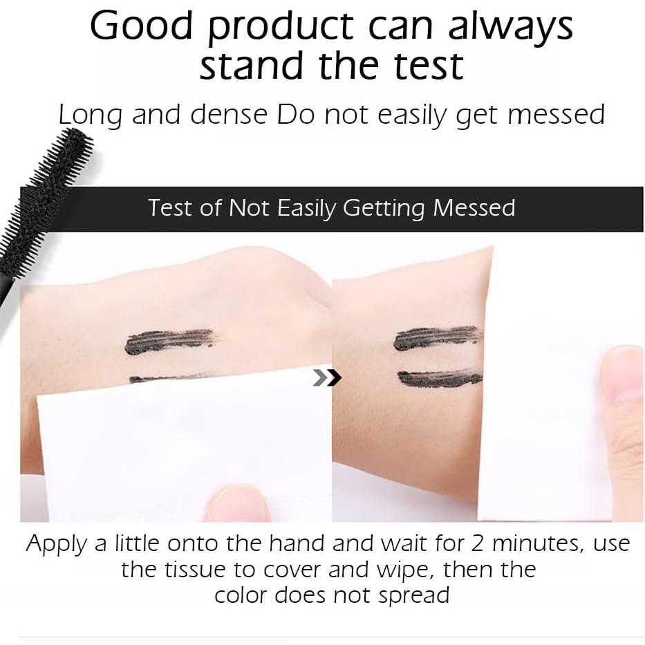 Máscara de Pestañas 4D SENANA MARINA - Impermeable, Volumen y Longitud, Paquete de 3