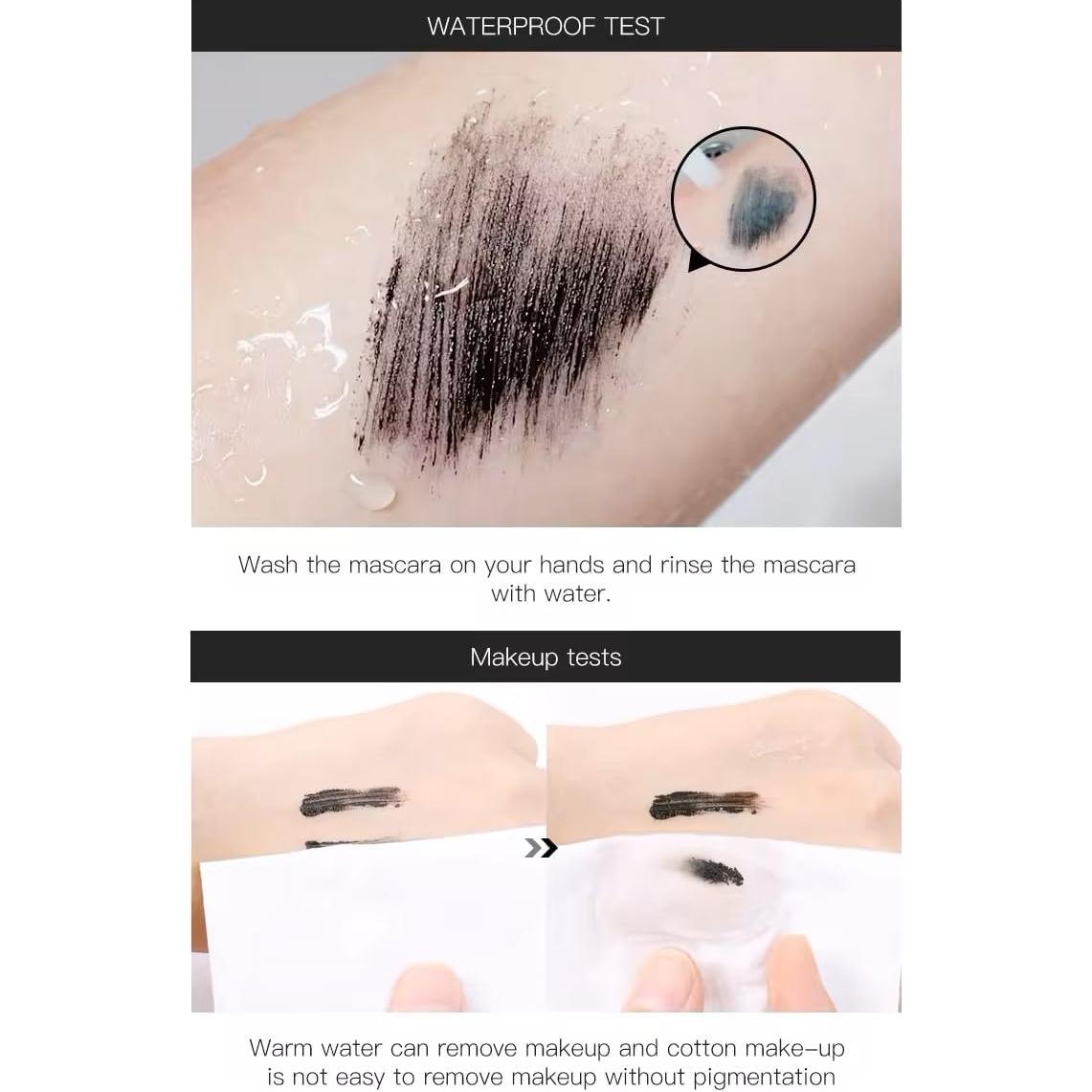 Máscara de Pestañas 4D SENANA MARINA - Impermeable, Volumen y Longitud, Paquete de 3