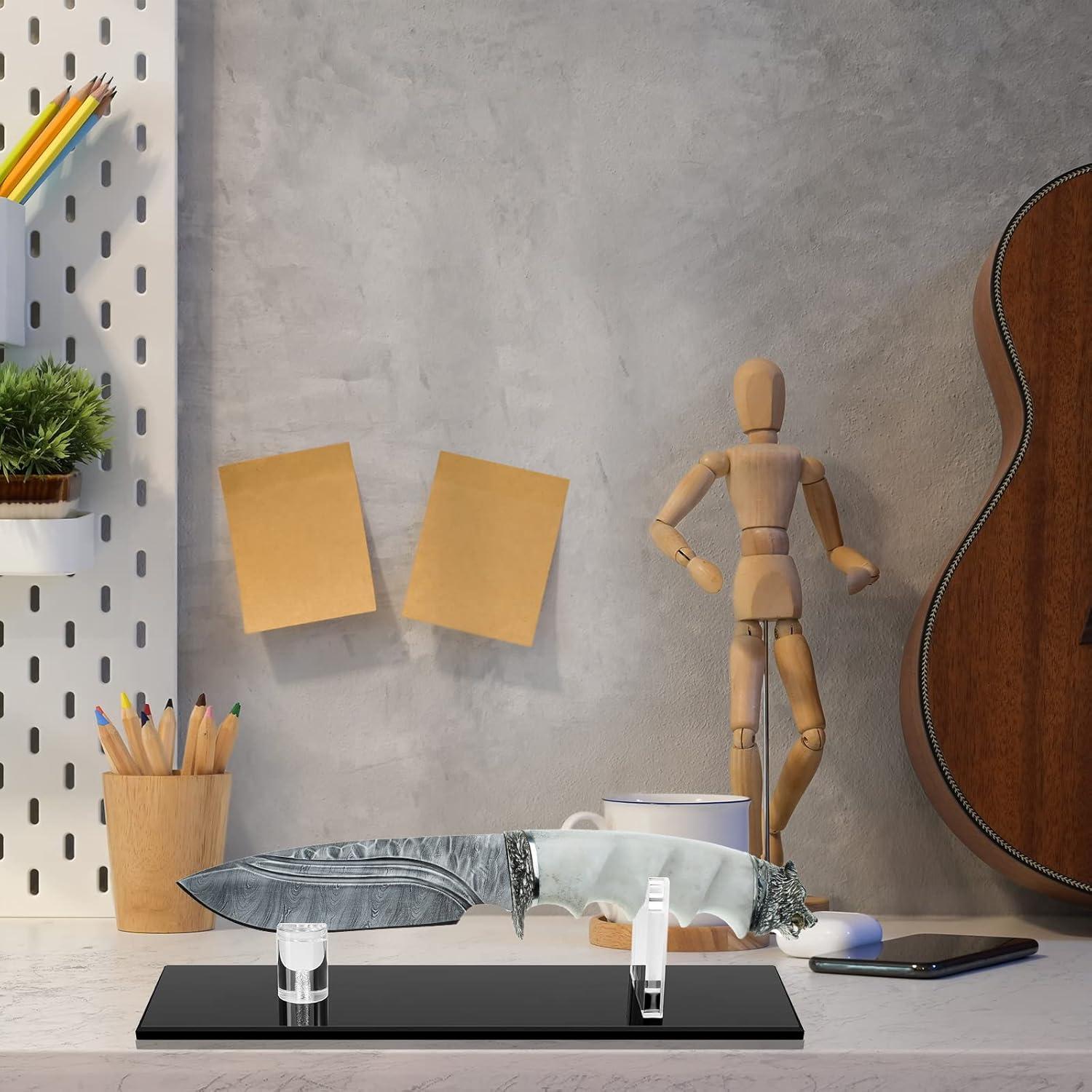 Soporte de Exhibición para Cuchillos Yookeer 2 Piezas Acrílico Negro