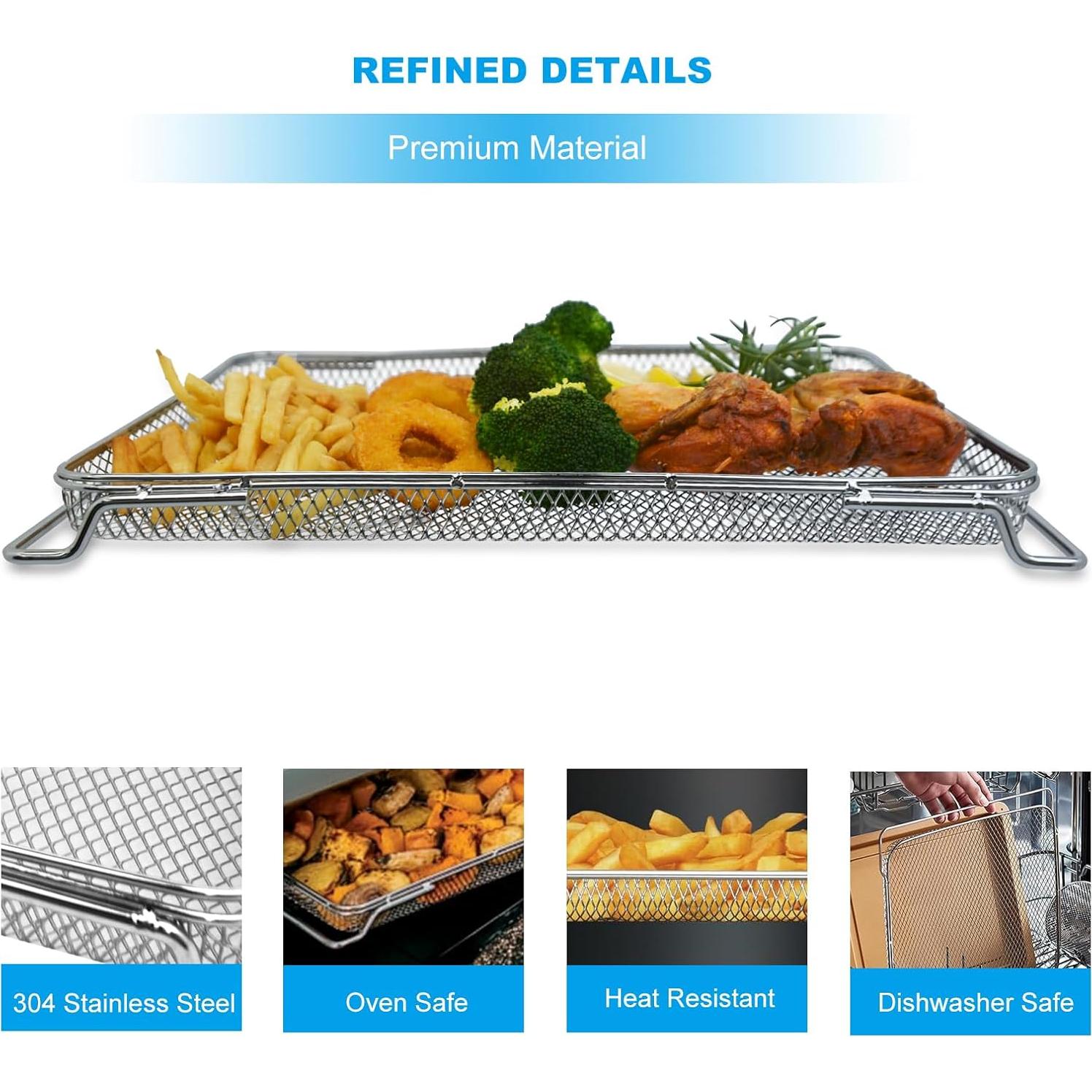 Cesta de Horno de Aire Ninja Foodi 36.6x29cm Acero Inoxidable