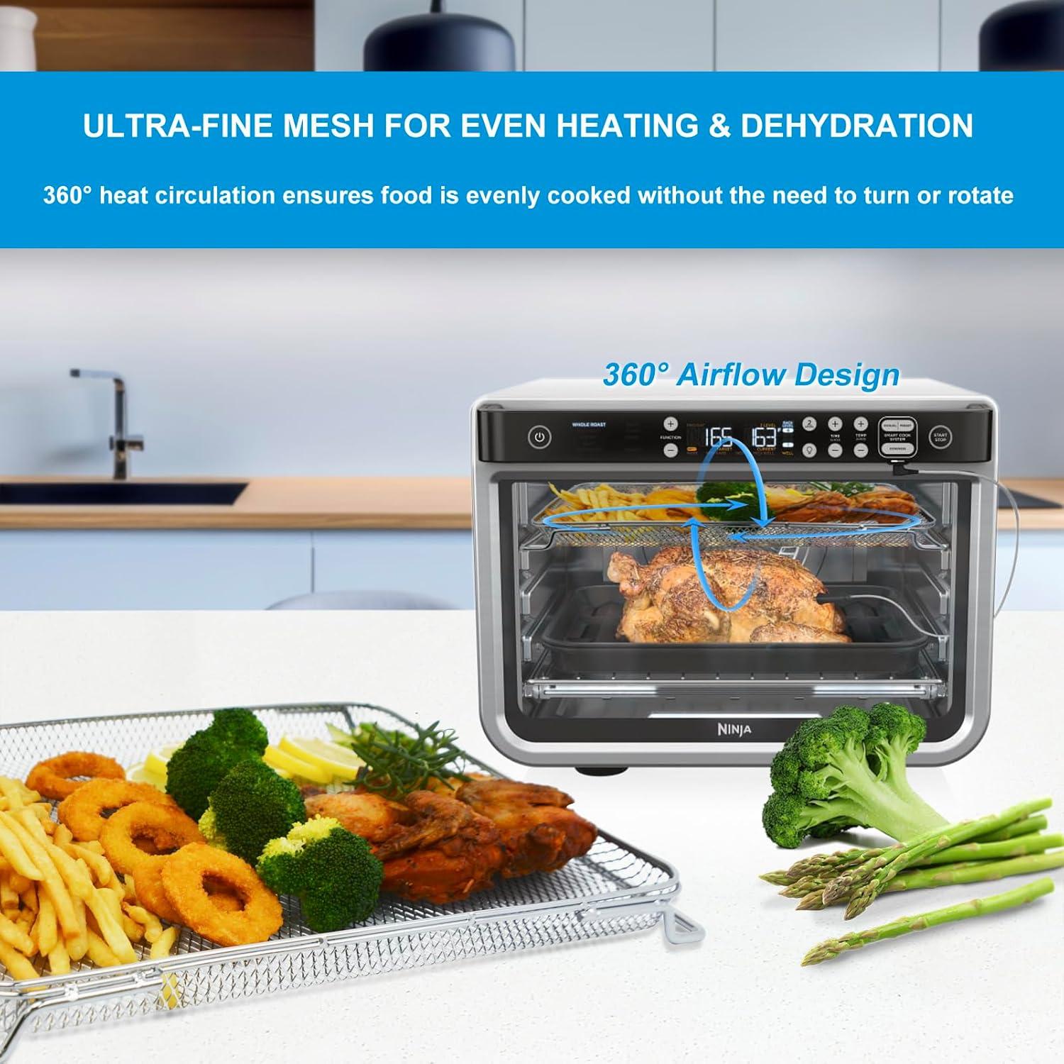 Cesta de Horno de Aire Ninja Foodi 36.6x29cm Acero Inoxidable