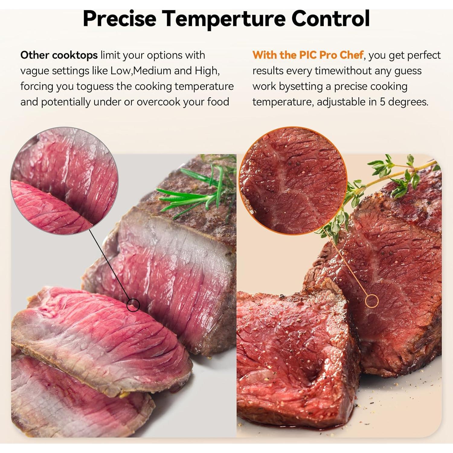 Cocina de Inducción Nuwave PIC Flex 1300W Vidrio Cerámico