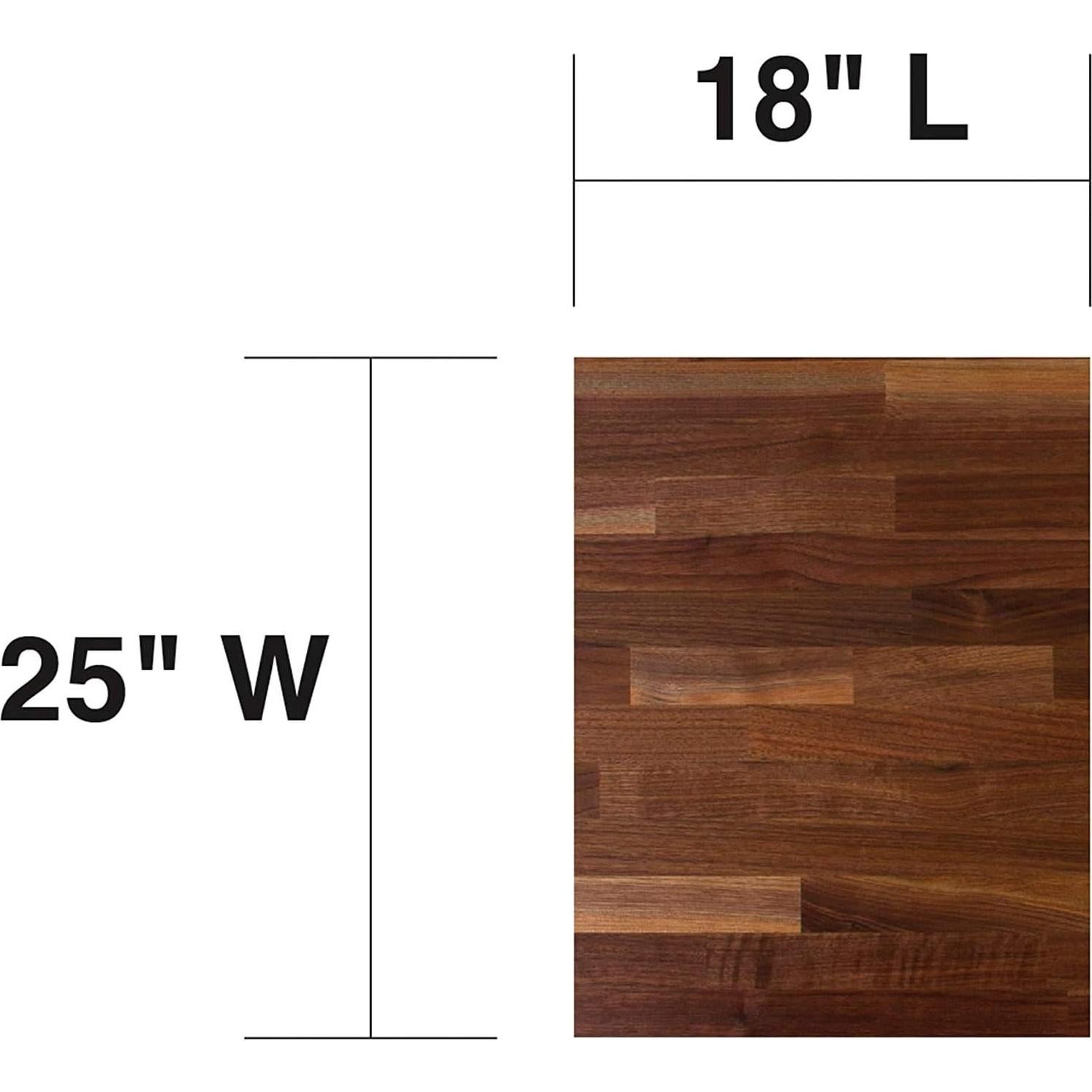Tabla de Cortar de Madera John Boos 25x18" Nogal No Reversible