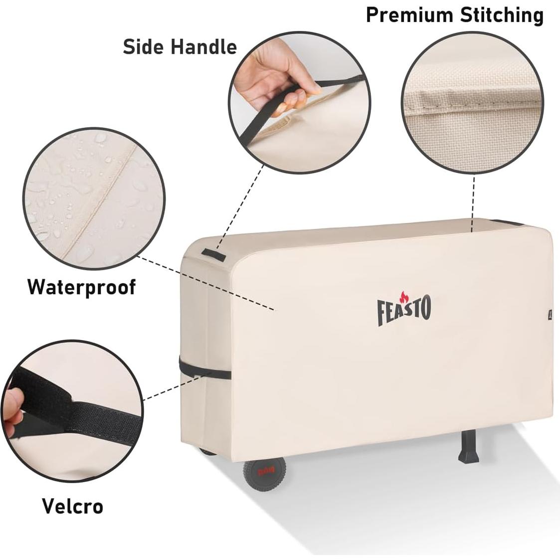 Mesa Carrito de Preparación de Alimentos Feasto 3 Estantes Acero Inoxidable