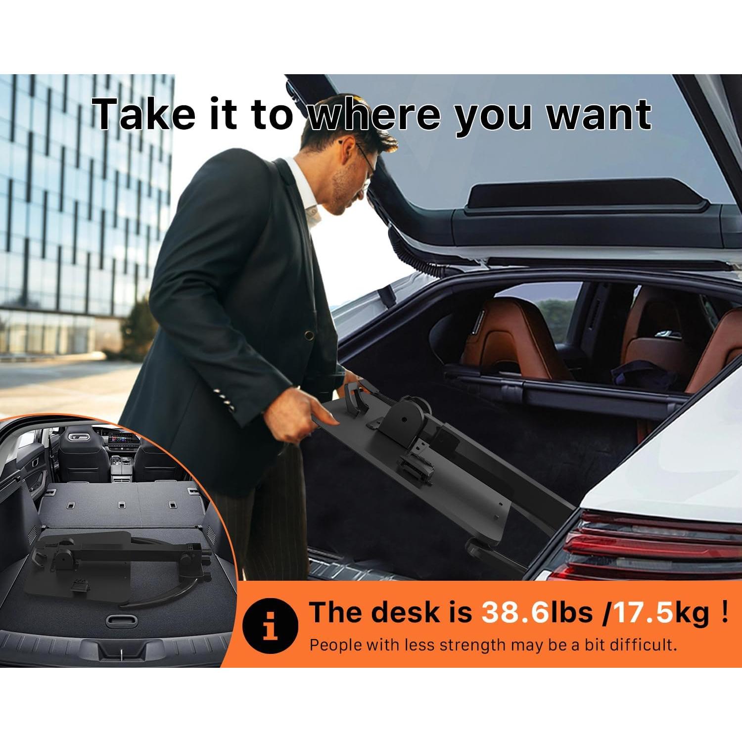 Escritorio Móvil Plegable JOY worker 109B-B Ajustable 76-114cm Negro