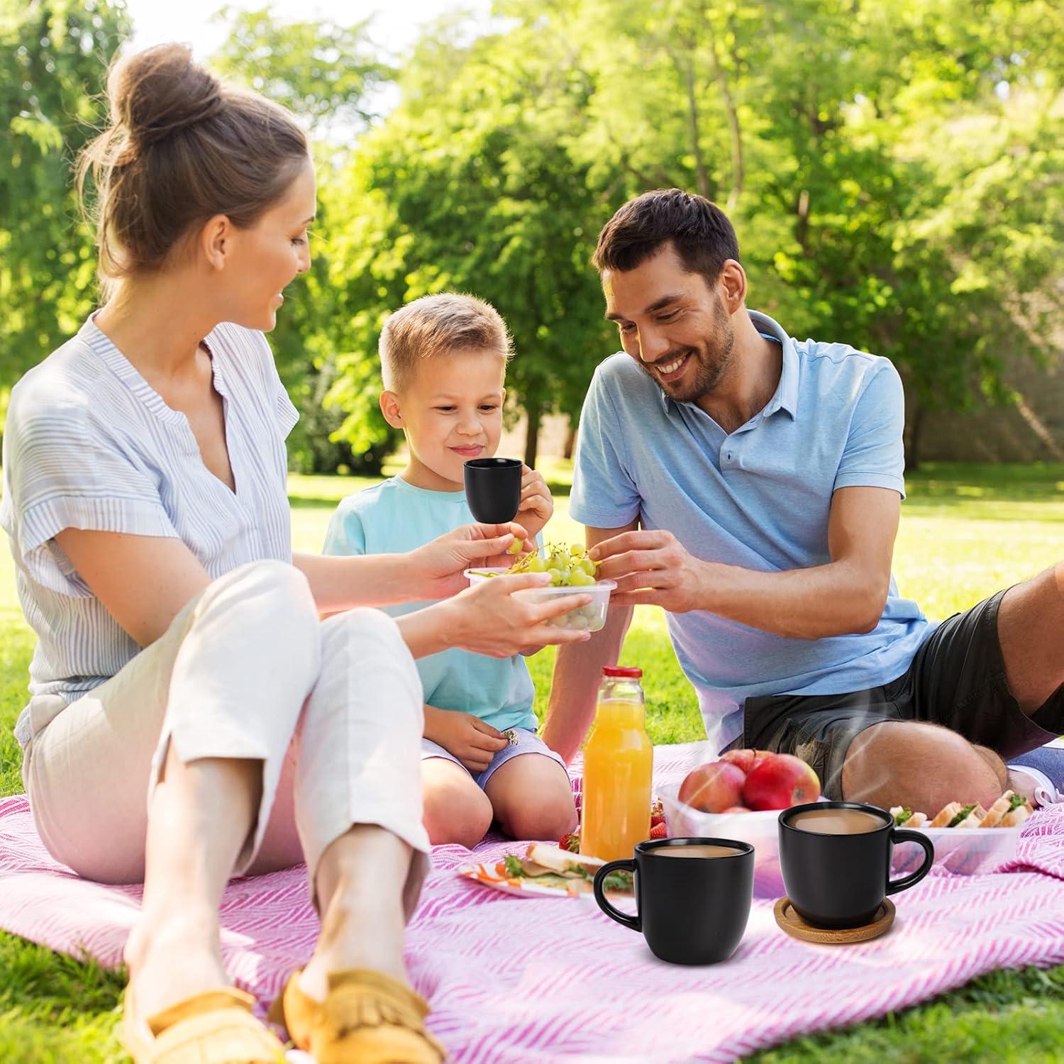 Set de 6 Tazas de Espresso Hasense 4 oz Cerámica Negra