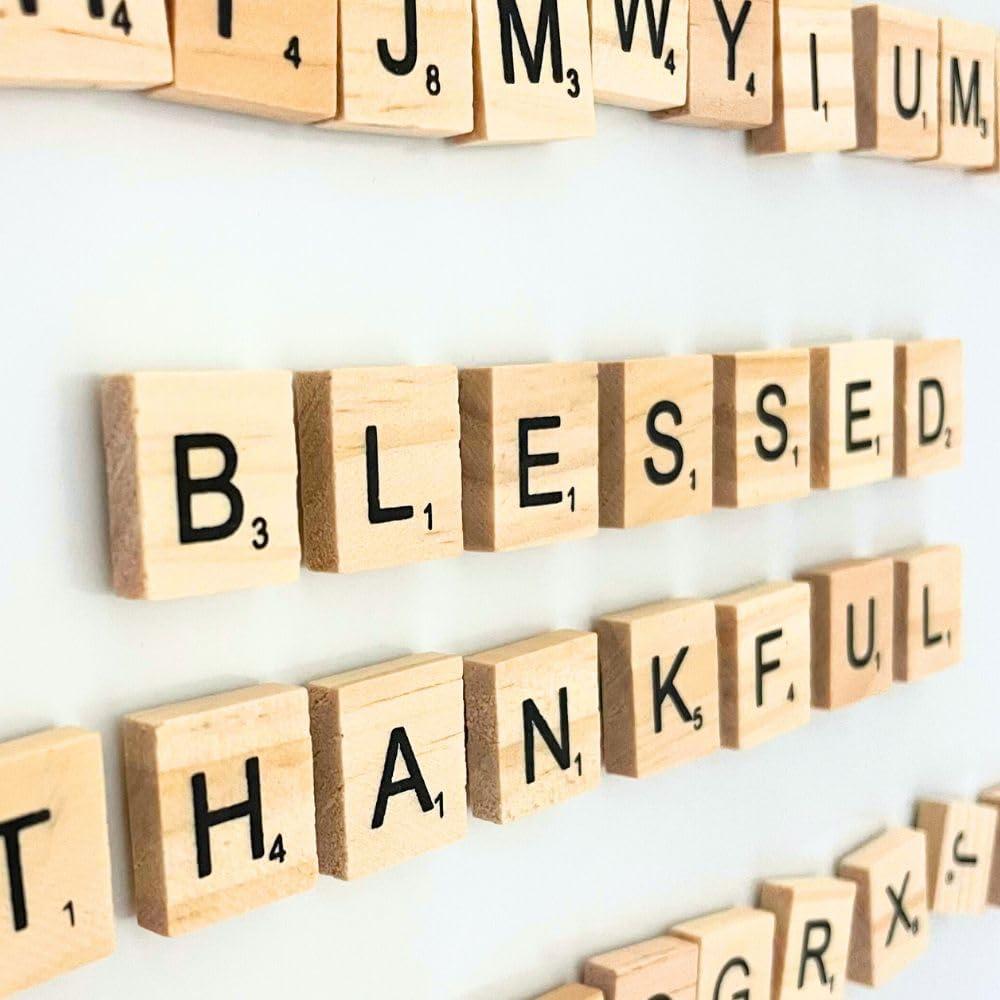 Baldosas Magnéticas de Letras de Madera YJ PREMIUMS 100 Piezas