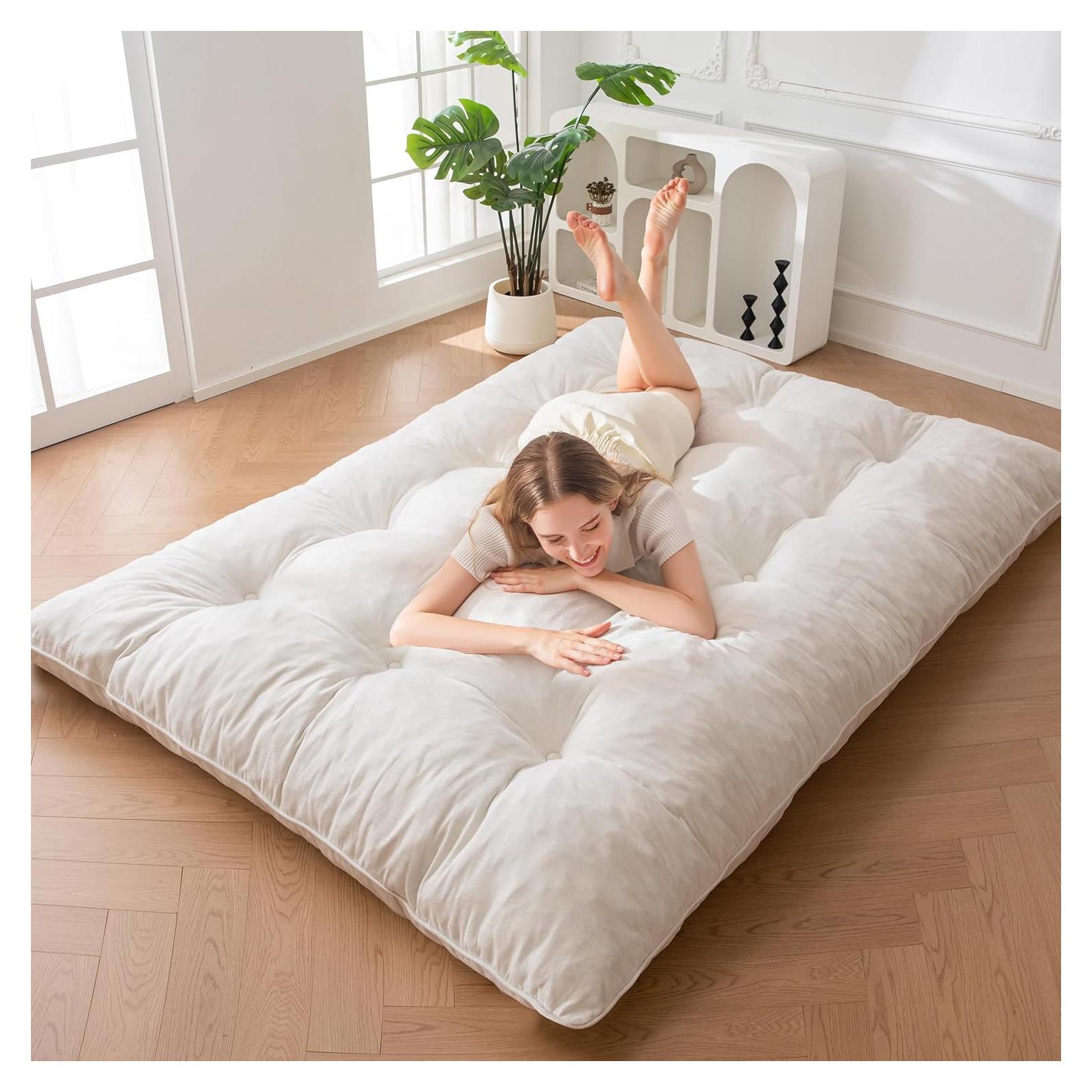 Colchón Futón Plegable MAXYOYO Completo 15.24 cm Beige