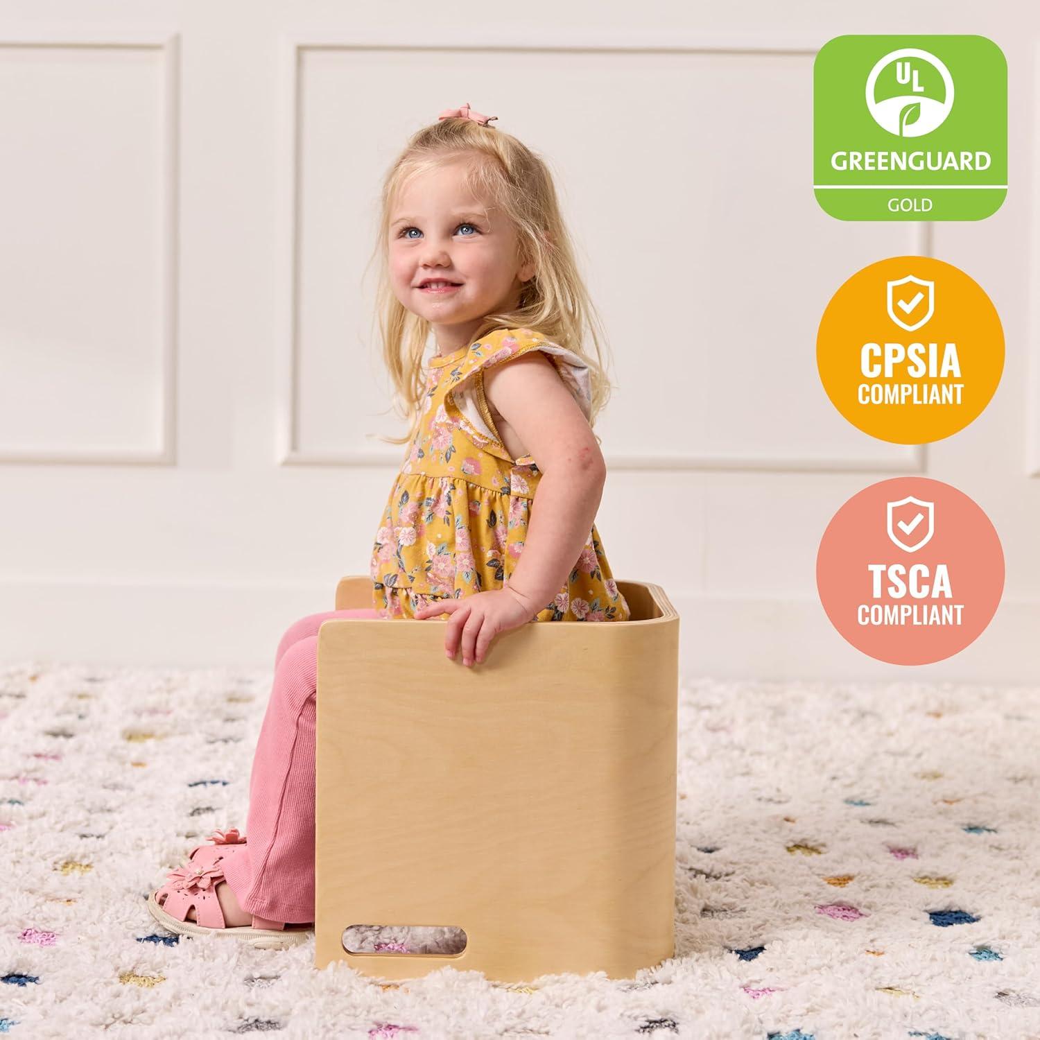 Silla Multifuncional ECR4Kids Bentwood Natural 30.48cm