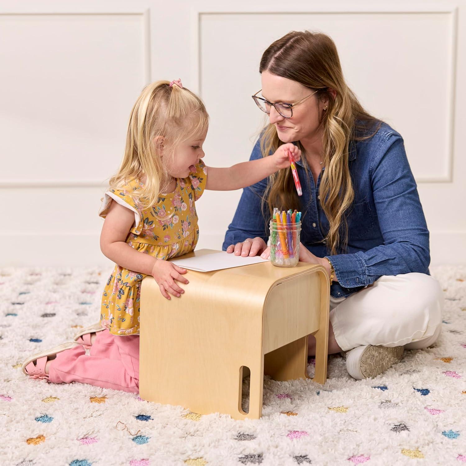 Silla Multifuncional ECR4Kids Bentwood Natural 30.48cm