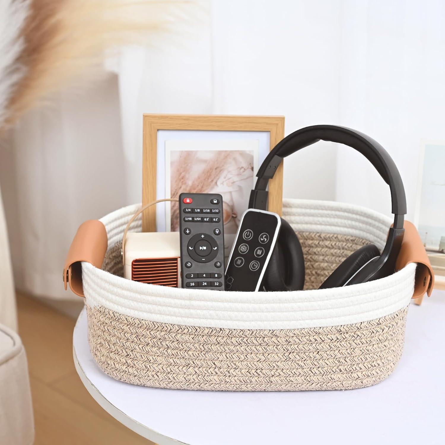 Juego de 6 Cestas de Almacenamiento Degeyoyo Algodón Trenzado