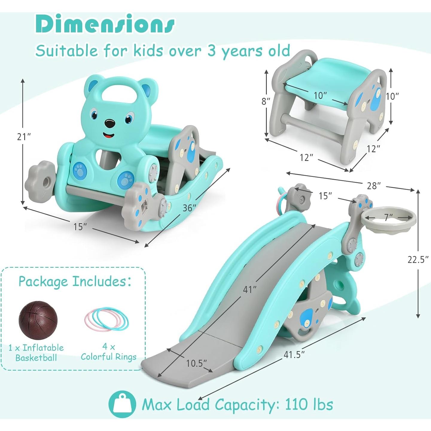 Juguete de Deslizamiento GLACER 5 en 1 para Niños Verde