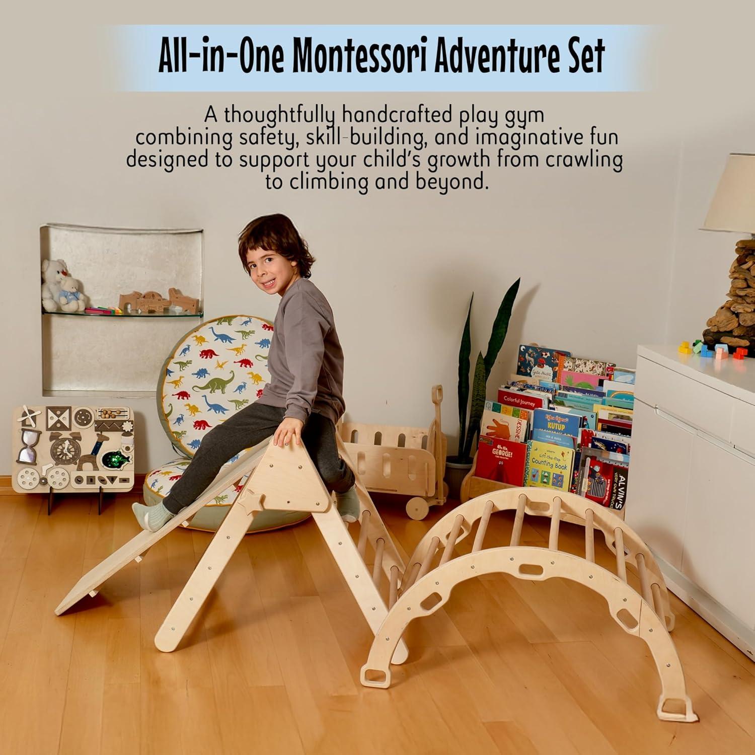 Juego de Escalada Montessori Kidodido - Triángulo, Rampa y Almohada