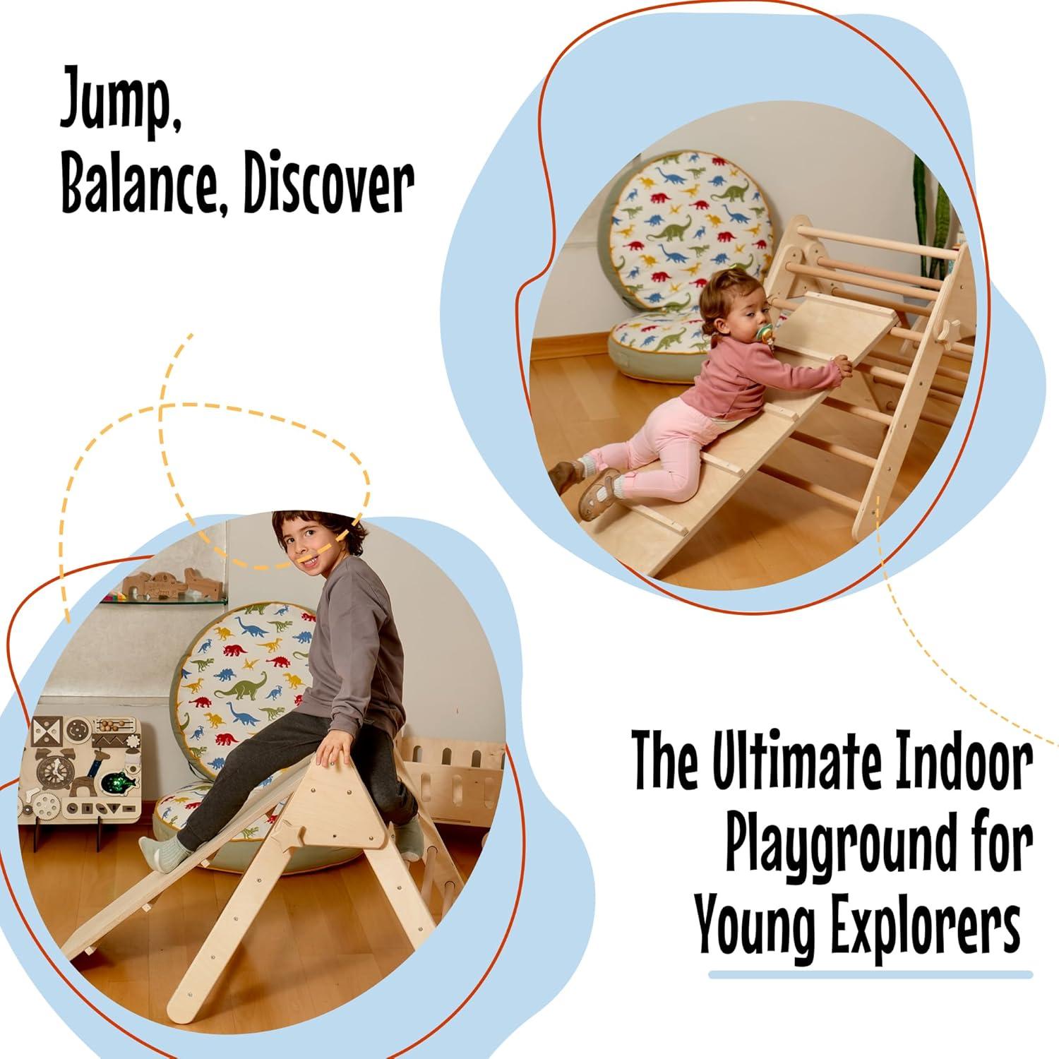 Juego de Escalada Montessori Kidodido - Triángulo, Rampa y Almohada