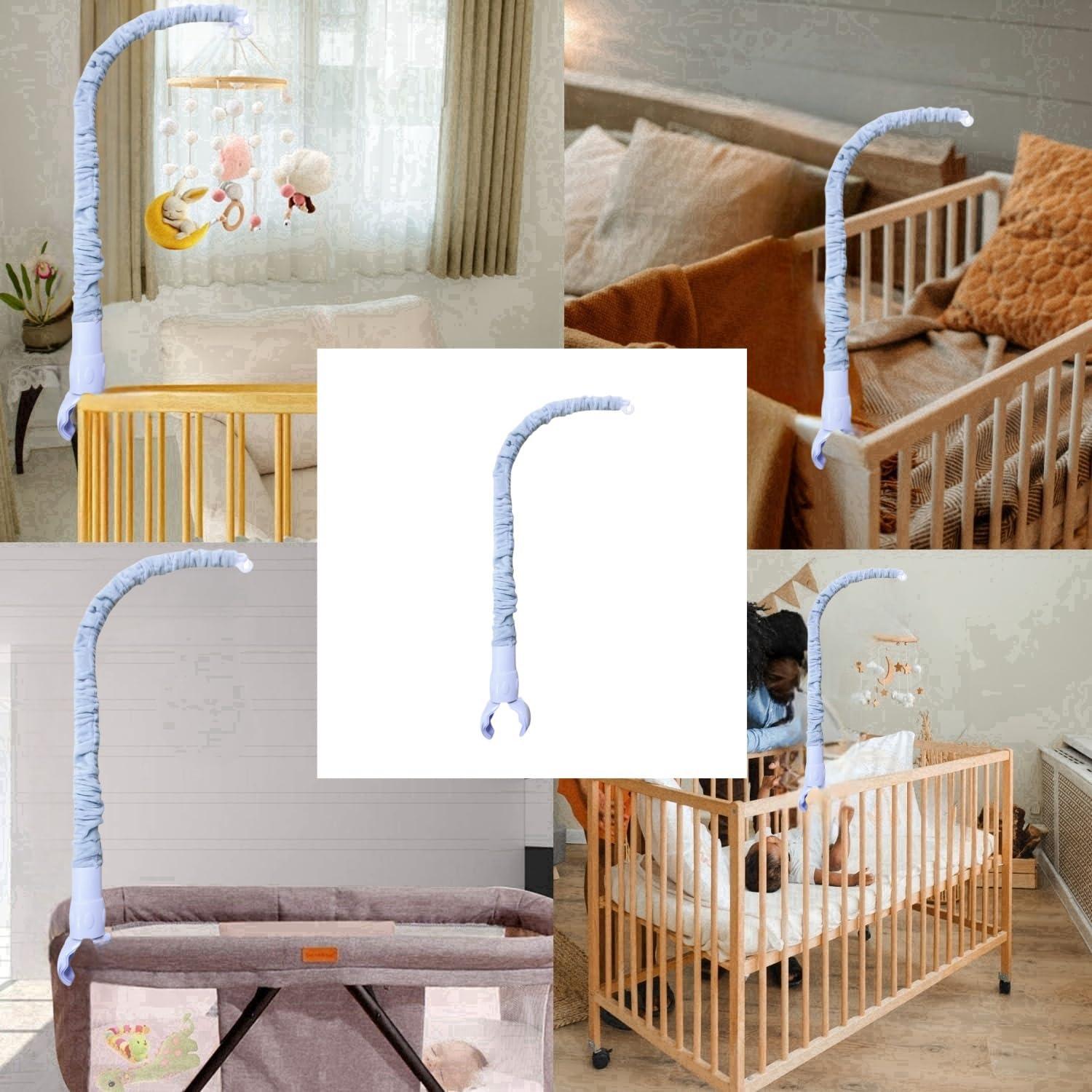 Brazo Móvil para Cuna Accfore Ajustable con Funda Gris