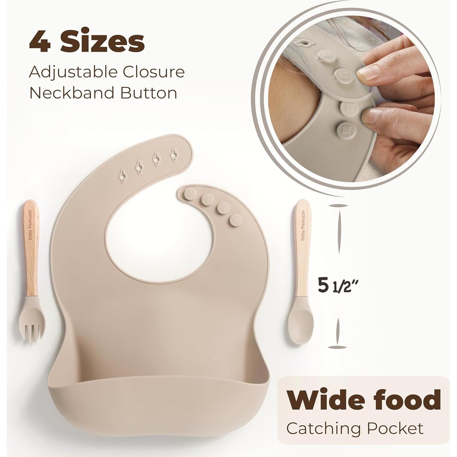 Set de Alimentación de Silicona 6 en 1 Baby Pastuzzo Beige
