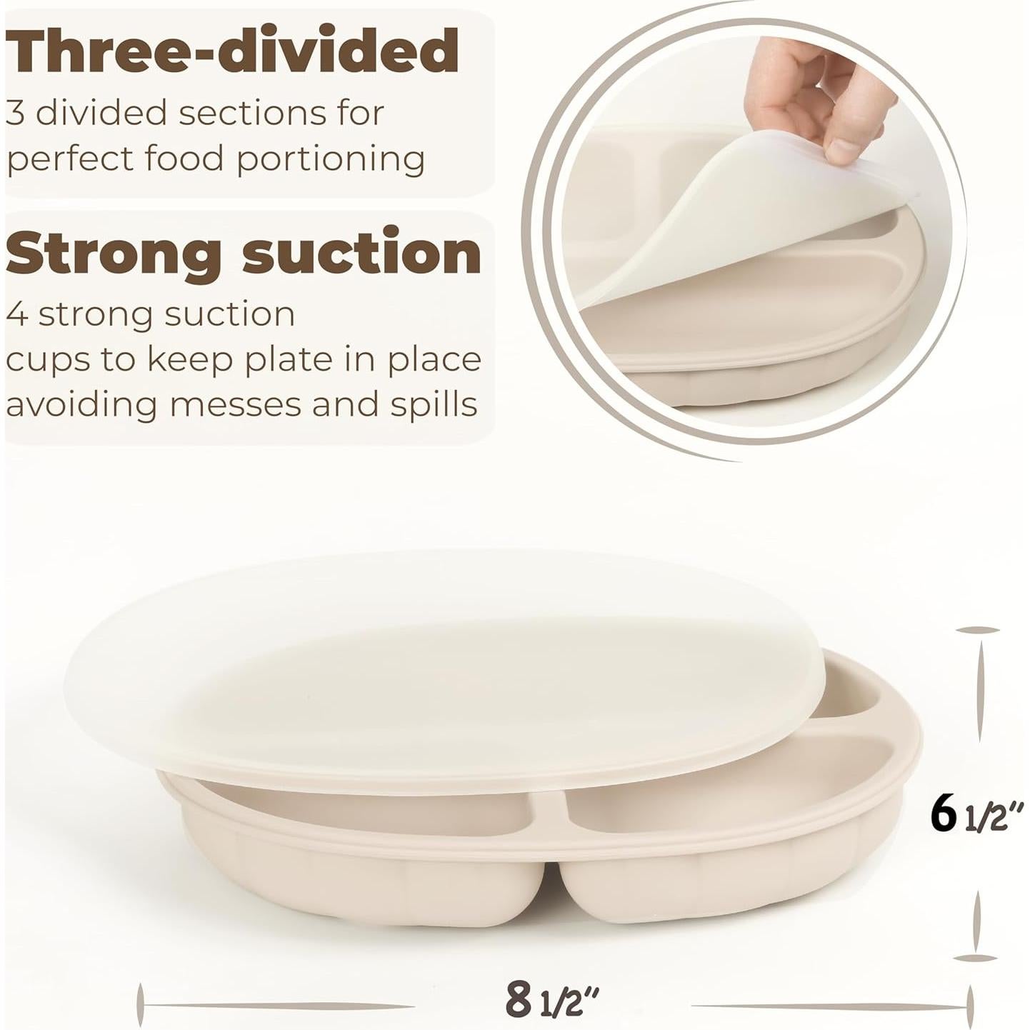 Set de Alimentación de Silicona 6 en 1 Baby Pastuzzo Beige