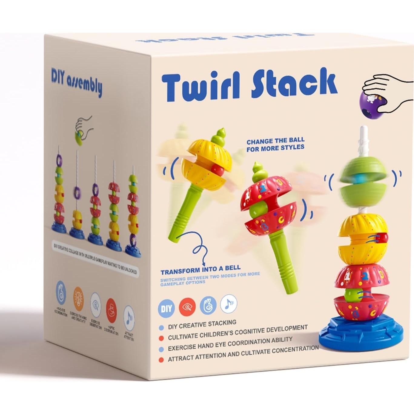 Juguete de Apilamiento Giratorio YUSIMEI para Bebés 16x16x37cm