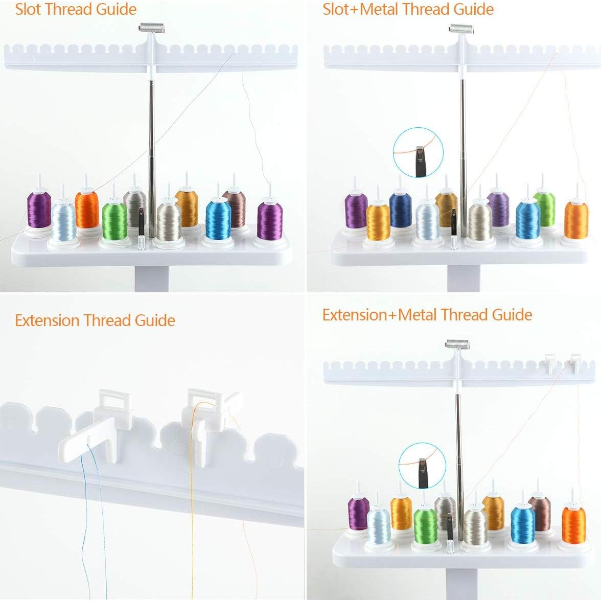 Soporte de Hilo de 20 Conos Sew Tech Ajustable para Bordar