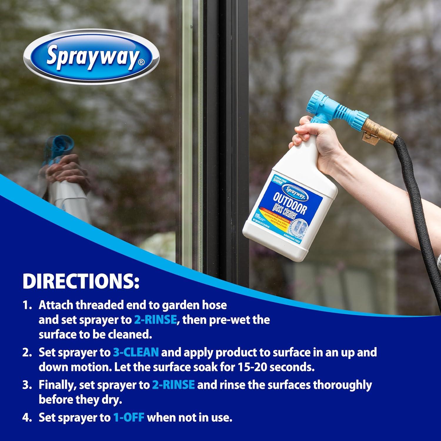 Limpiador de Vidrios Sprayway 0.95L - Brillo Sin Rayas