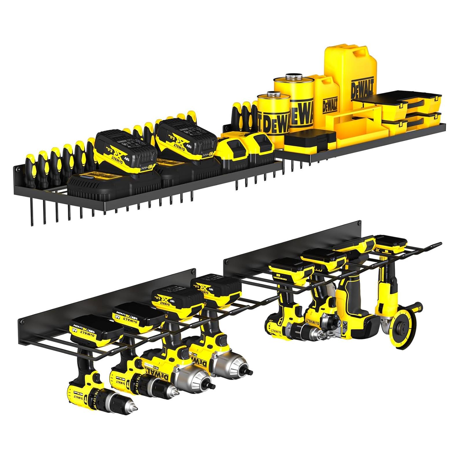 Organizador de Herramientas MOOMSINE para Garaje - 2 Estantes Metal