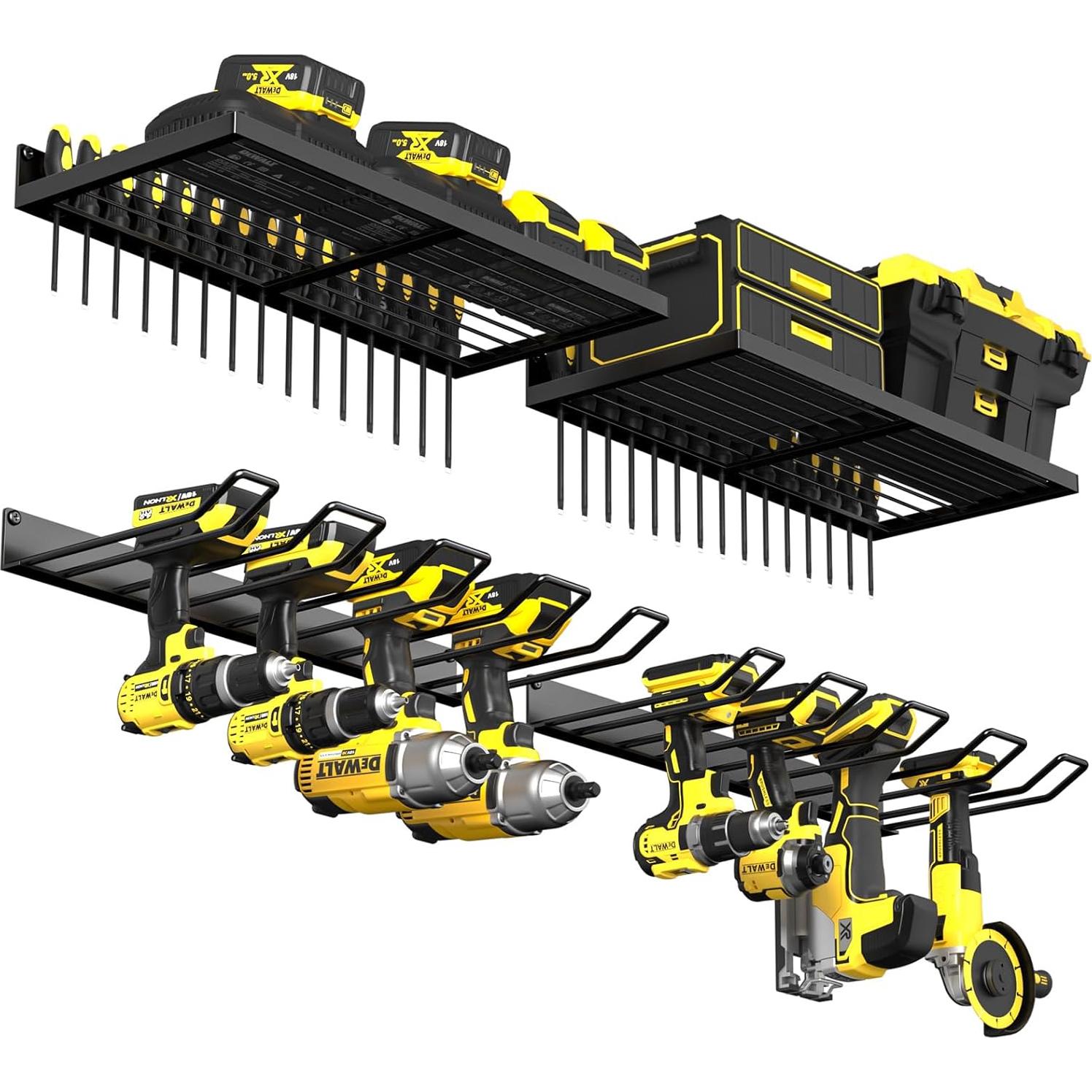 Organizador de Herramientas MOOMSINE para Garaje - 2 Estantes Metal