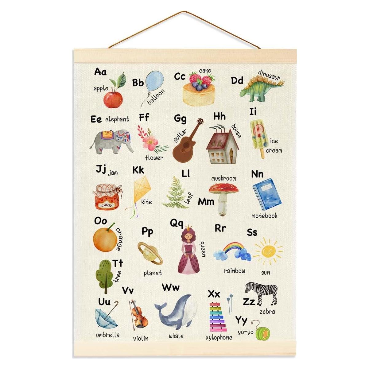 Marco de Póster de Alfabeto BirtDerr 45x31.5 cm Decoración Infantil