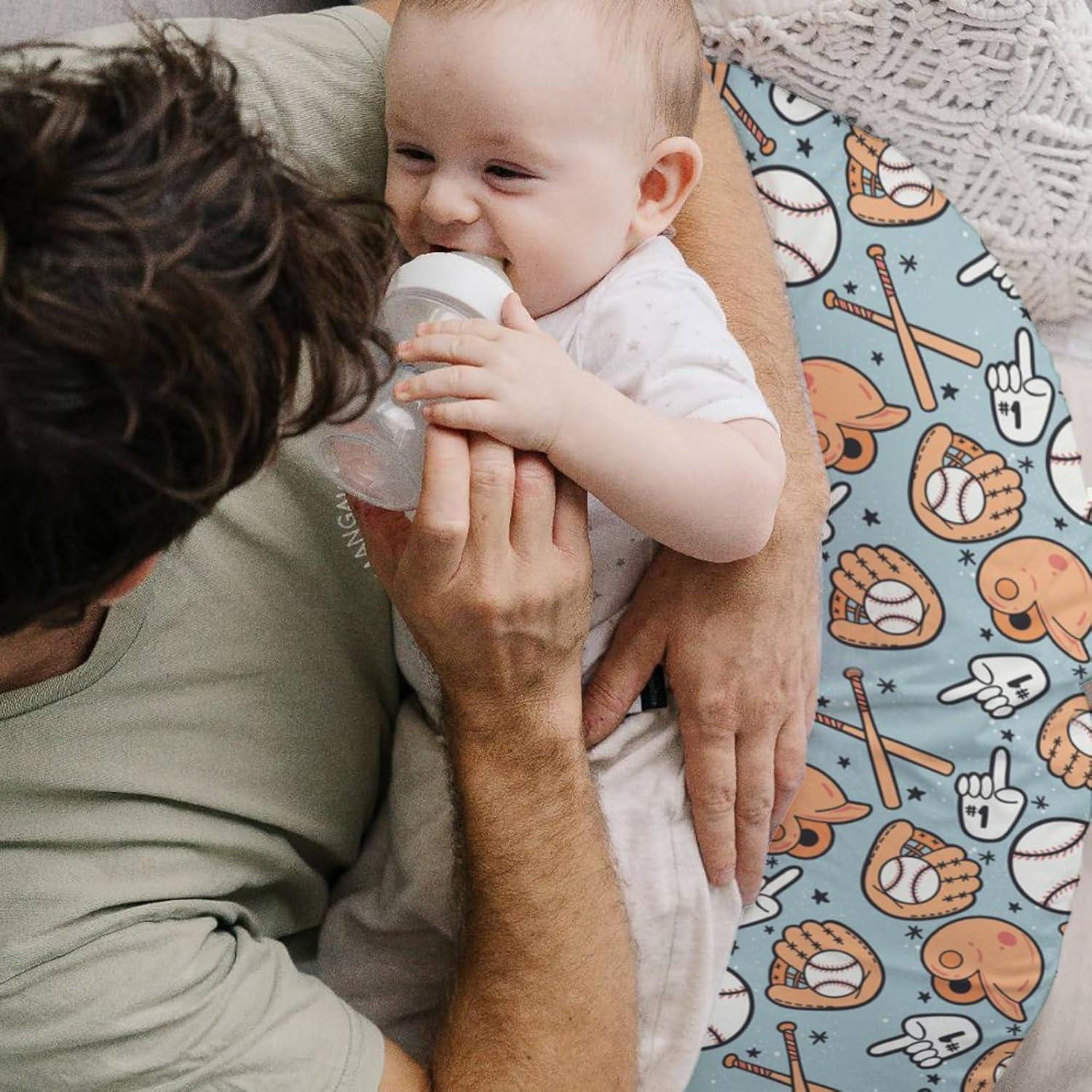 Funda de Almohada de Lactancia HawSkgFub Béisbol 55.88x45.72cm