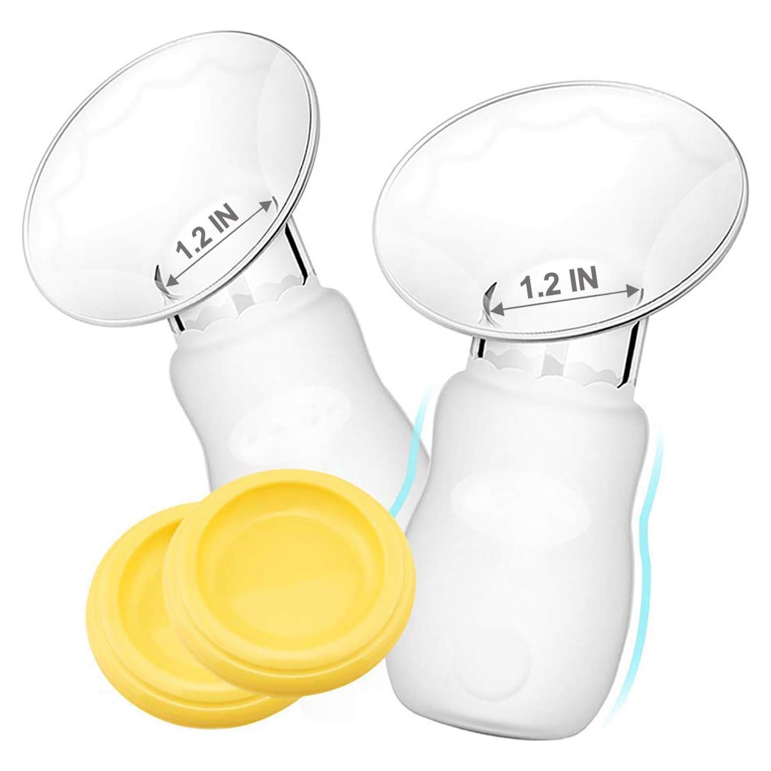 Paquete de 2 Extractores de Leche Manuales ROSE HANNABABY Silicona