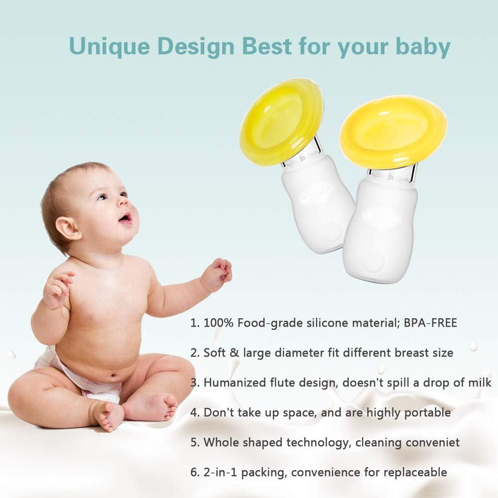 Paquete de 2 Extractores de Leche Manuales ROSE HANNABABY Silicona