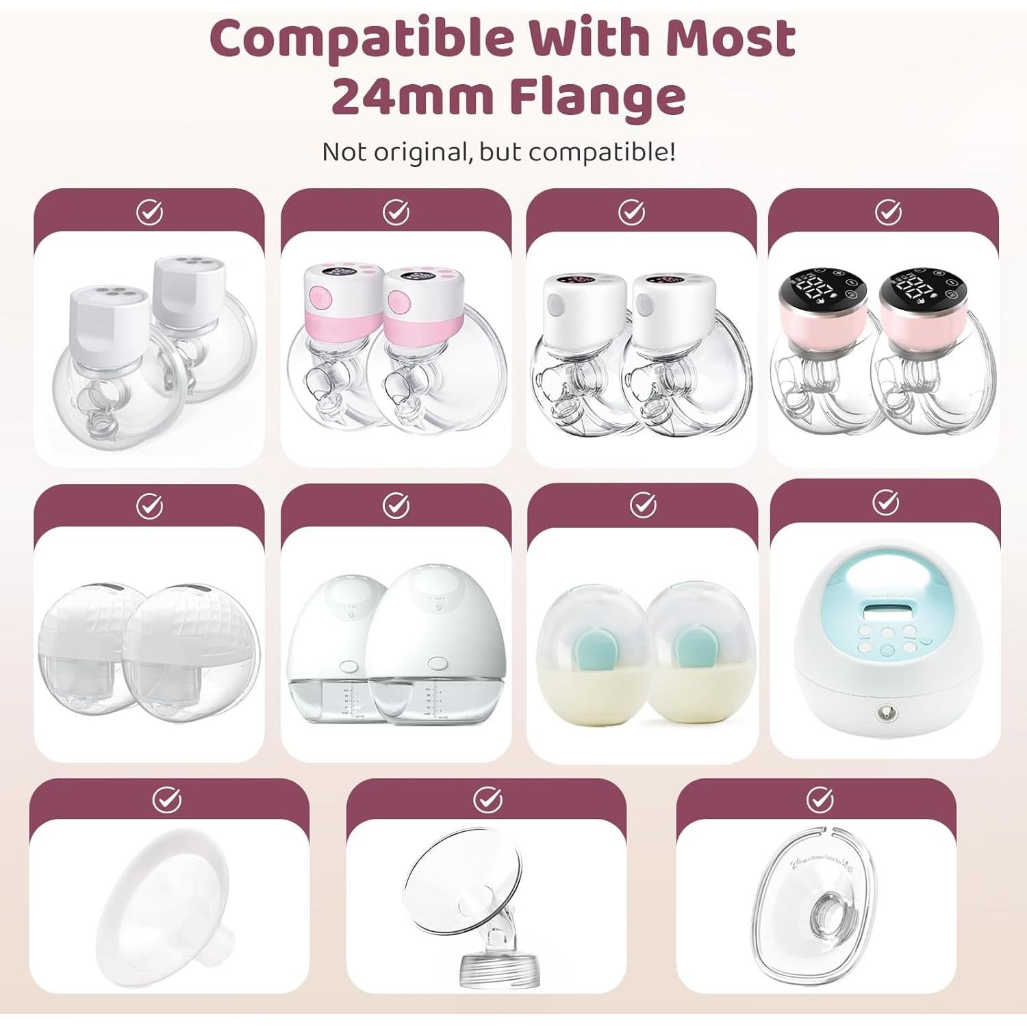 Kit de Bridas para Extractores de Leche Nursi Luna 10PCS 13-21mm