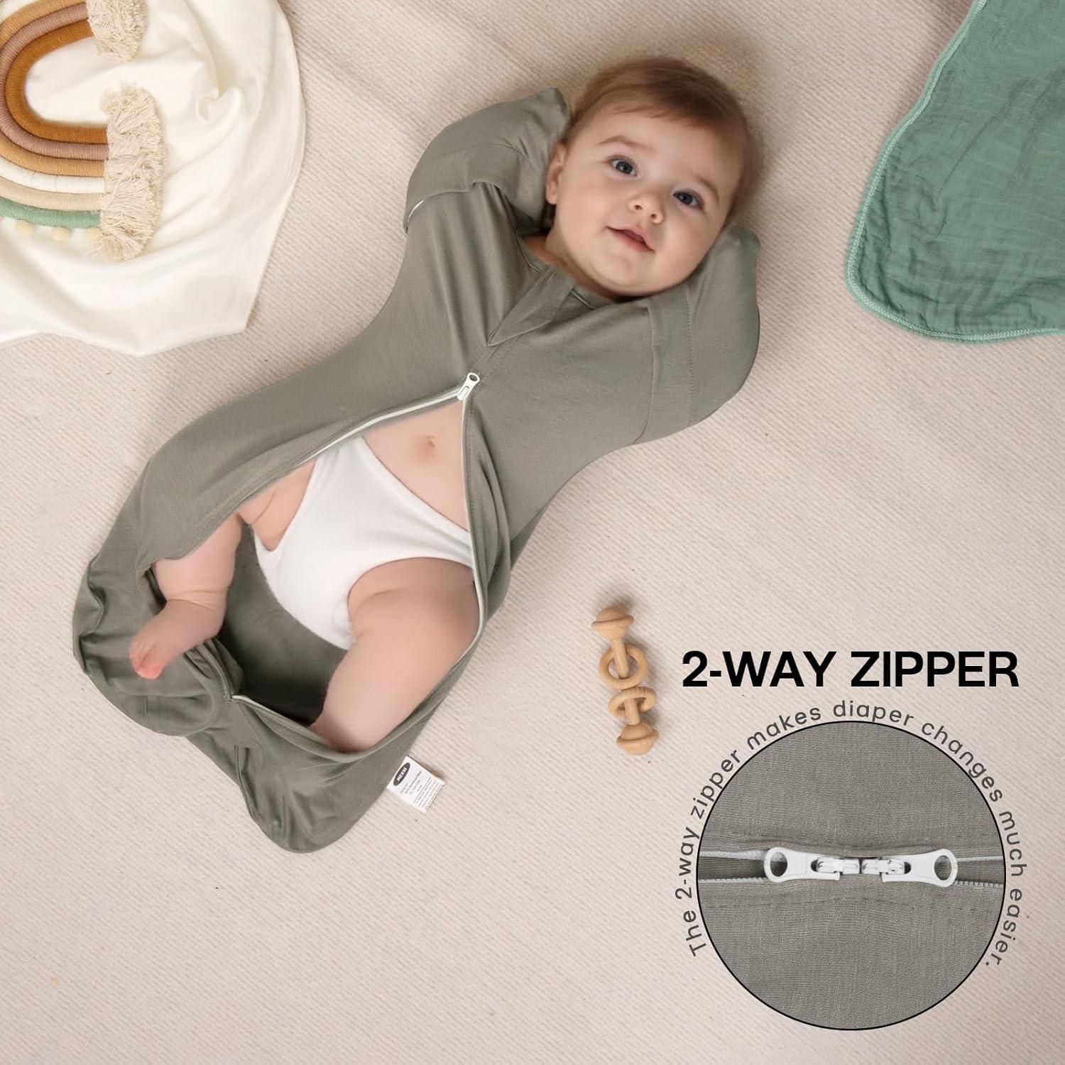 Saco de Sueño Mexxi para Bebé 0-3 Meses, 0.5 TOG, 2 Piezas