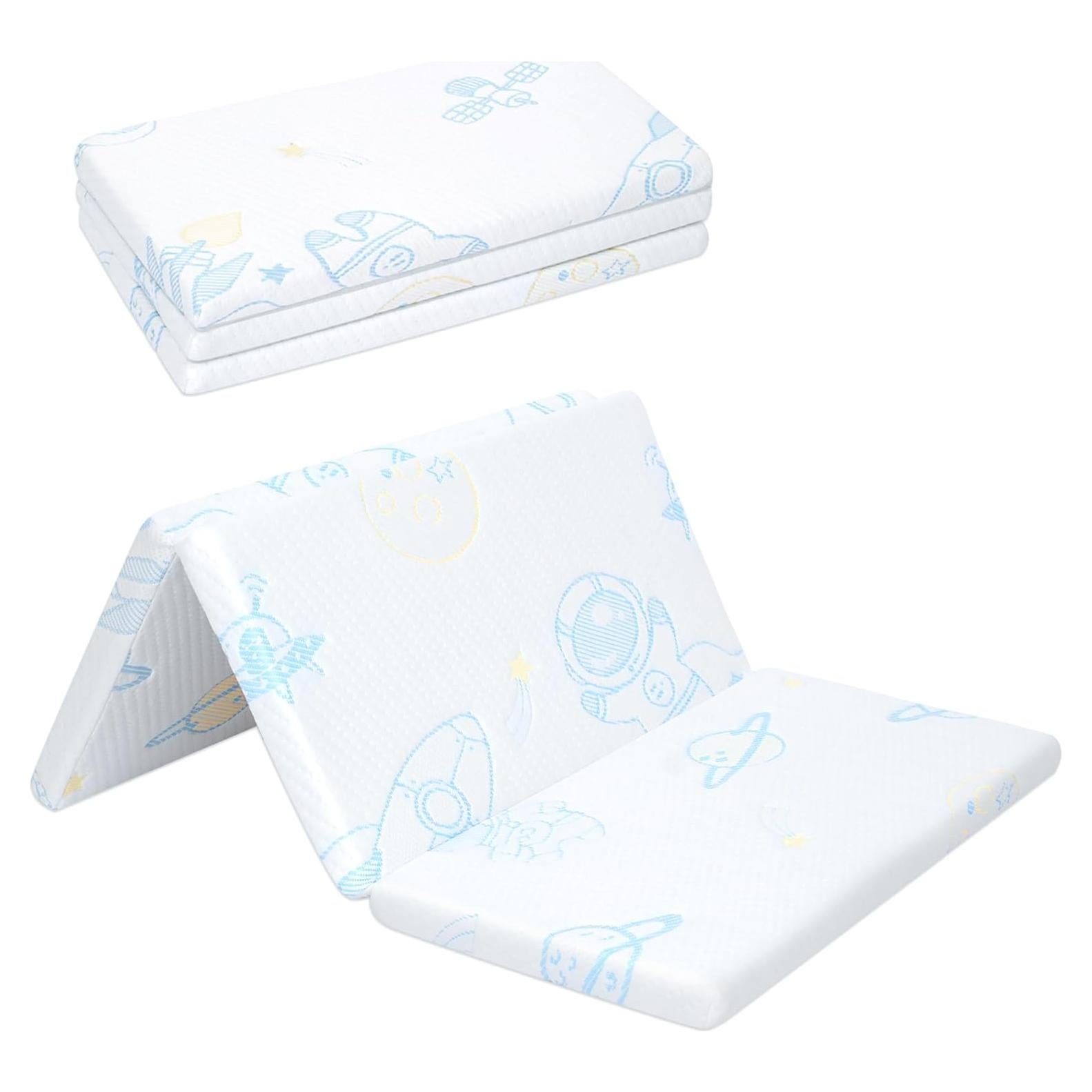 Colchón Trifold para Pack and Play Ressainic 96.5x66cm