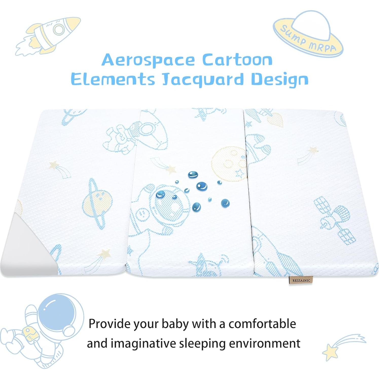 Colchón Trifold para Pack and Play Ressainic 96.5x66cm