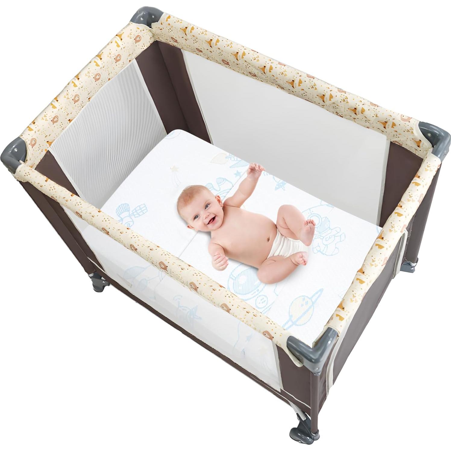 Colchón Trifold para Pack and Play Ressainic 96.5x66cm