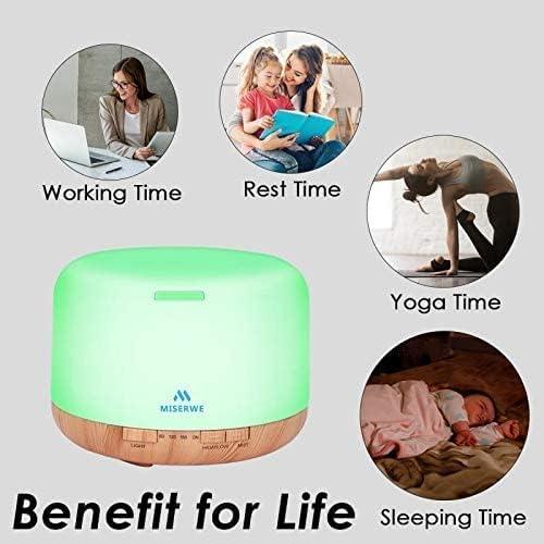 Difusor de Aceite Esencial 500ml MISERWE con Control Remoto