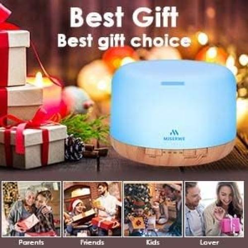 Difusor de Aceite Esencial 500ml MISERWE con Control Remoto