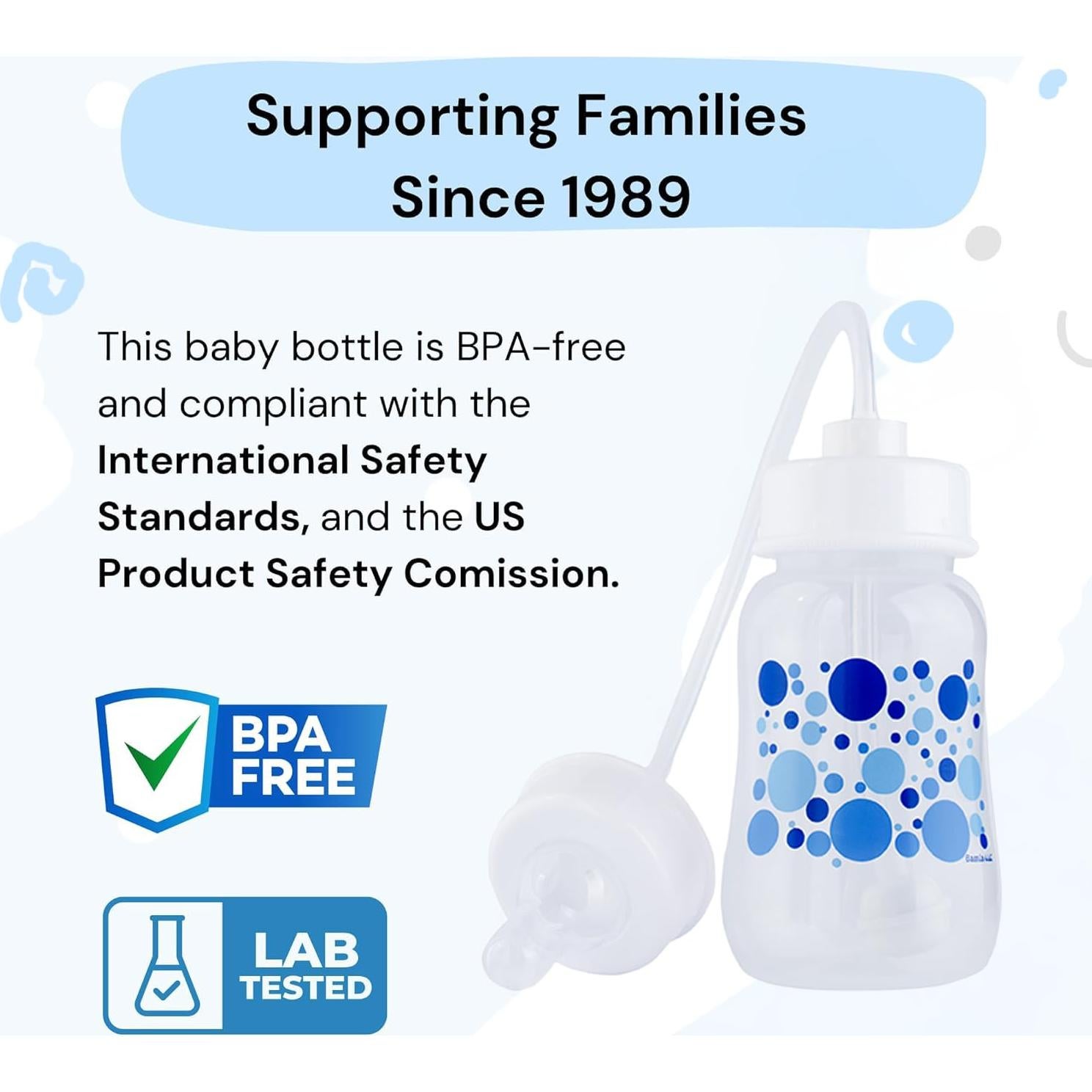 Botella Anti-Cólico para Bebés 4 oz - Set de 2 Azul