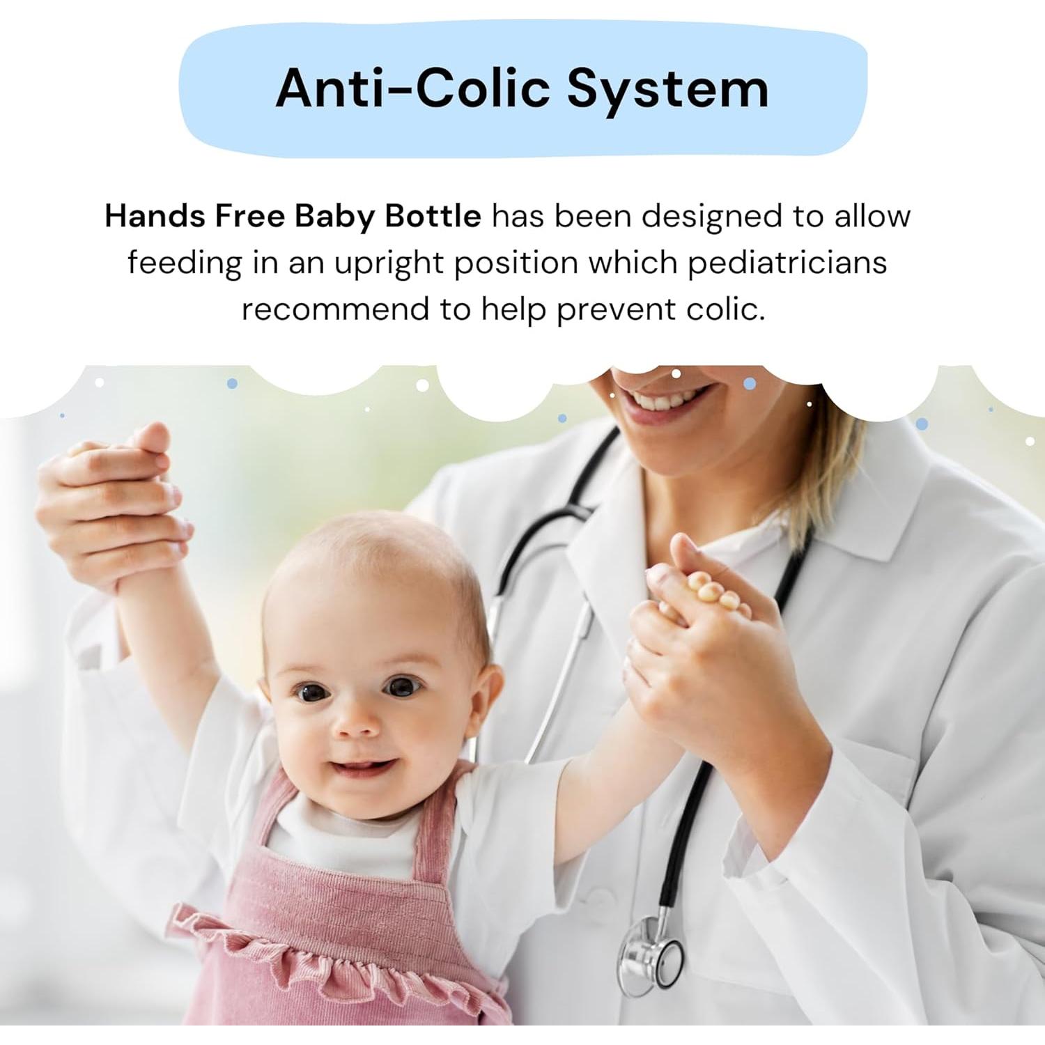 Botella Anti-Cólico para Bebés 4 oz - Set de 2 Azul